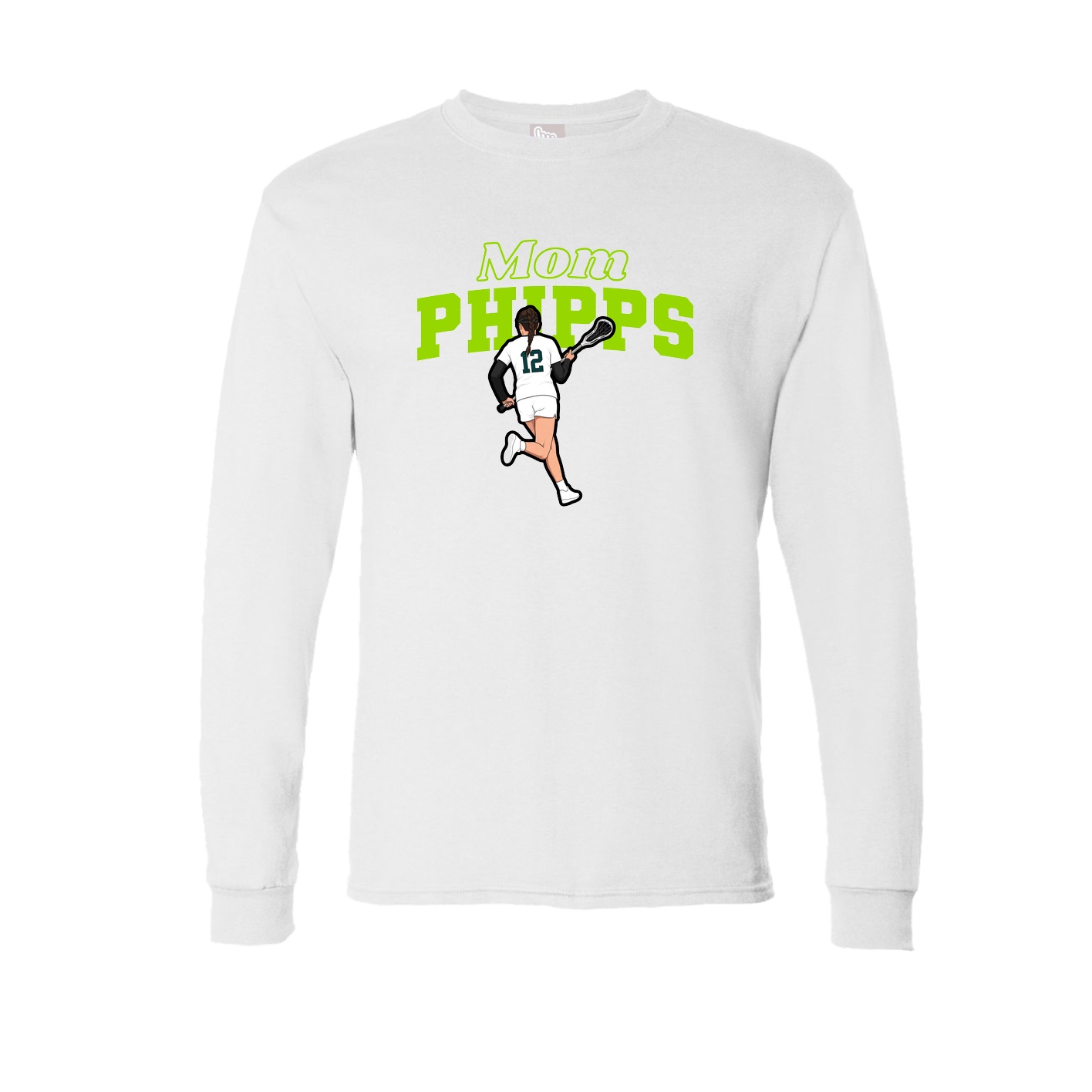 Long Sleeve Tee — Mothers Day Block in White