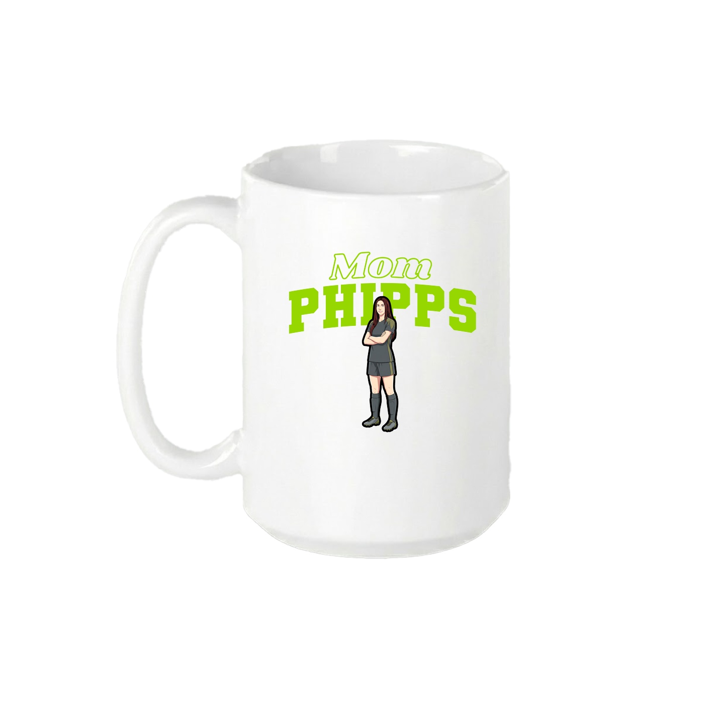 15oz Coffee Mug — Mothers Day Block in White