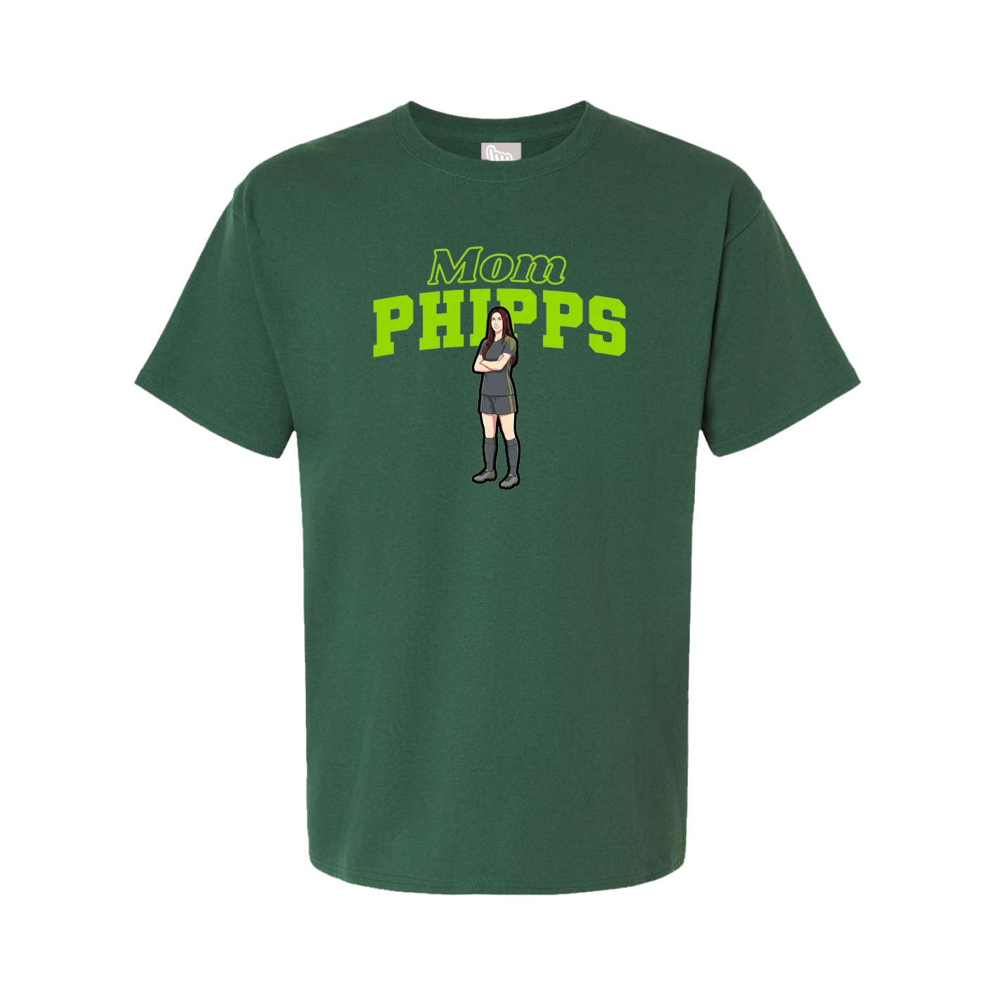 Youth Tee — Mothers Day Block in Green