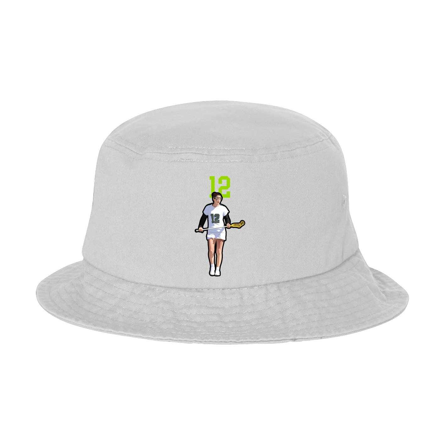 Bucket Cap — Number Top in White