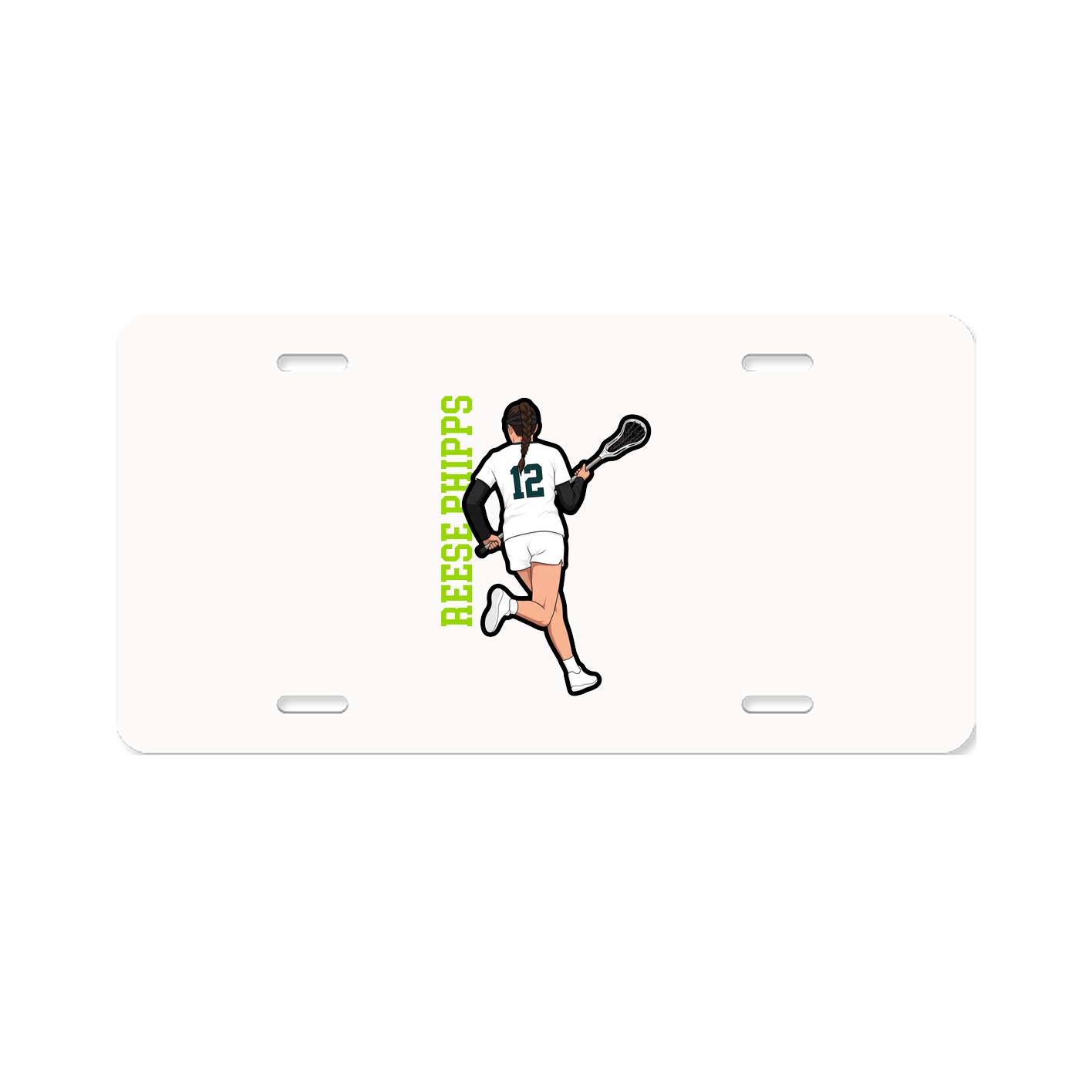 License Plate — Name Vertical in Classic