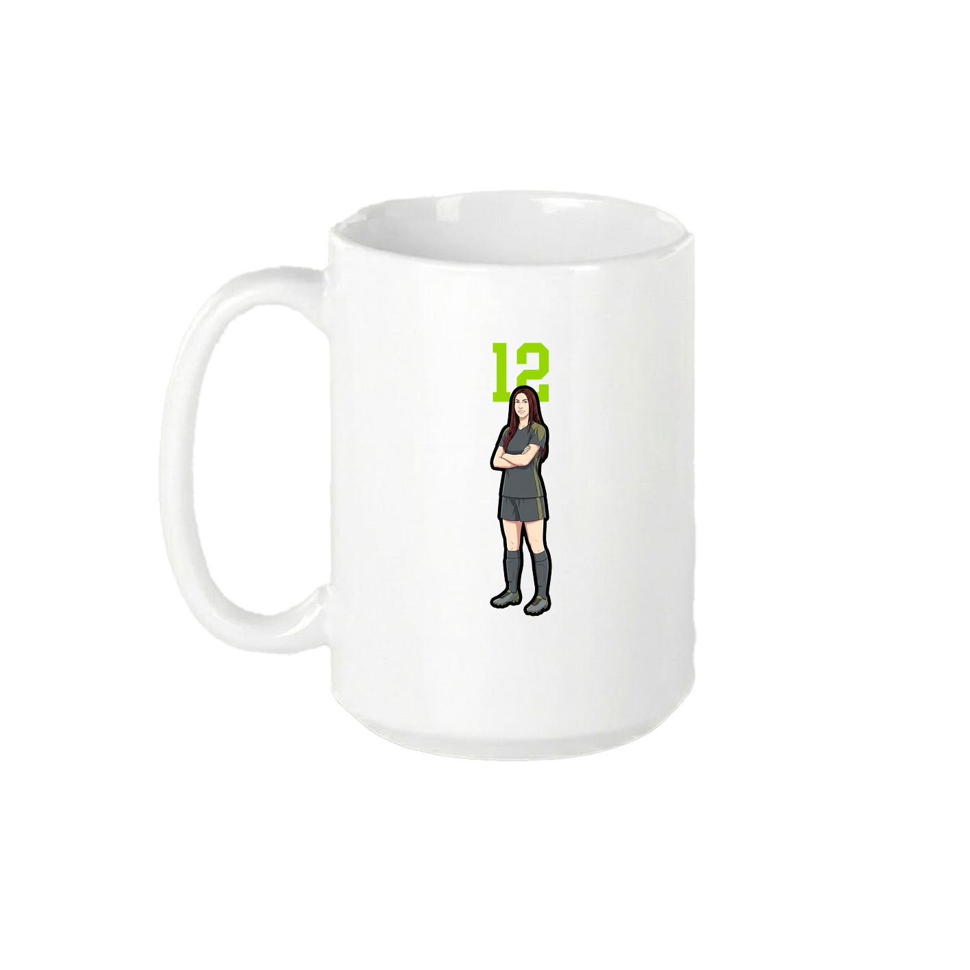15oz Coffee Mug — Number Top in White