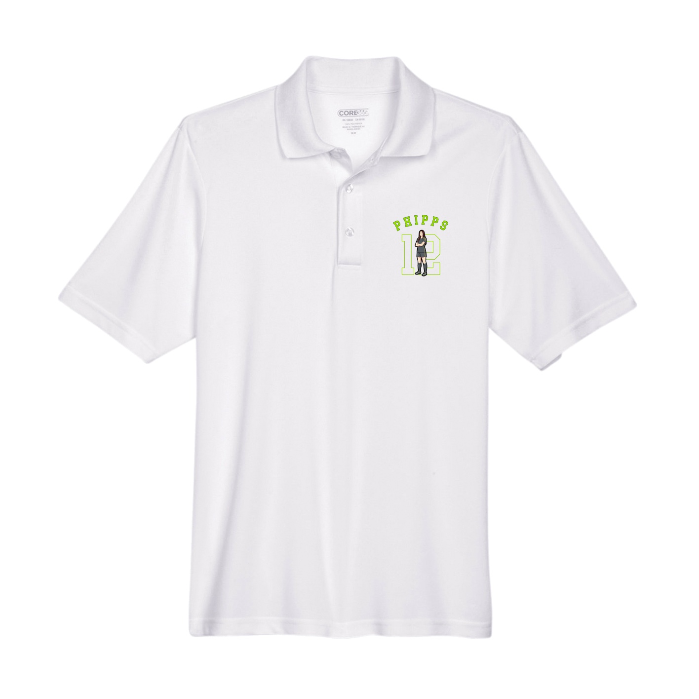 Performance Polo — Shirsey Arch in White
