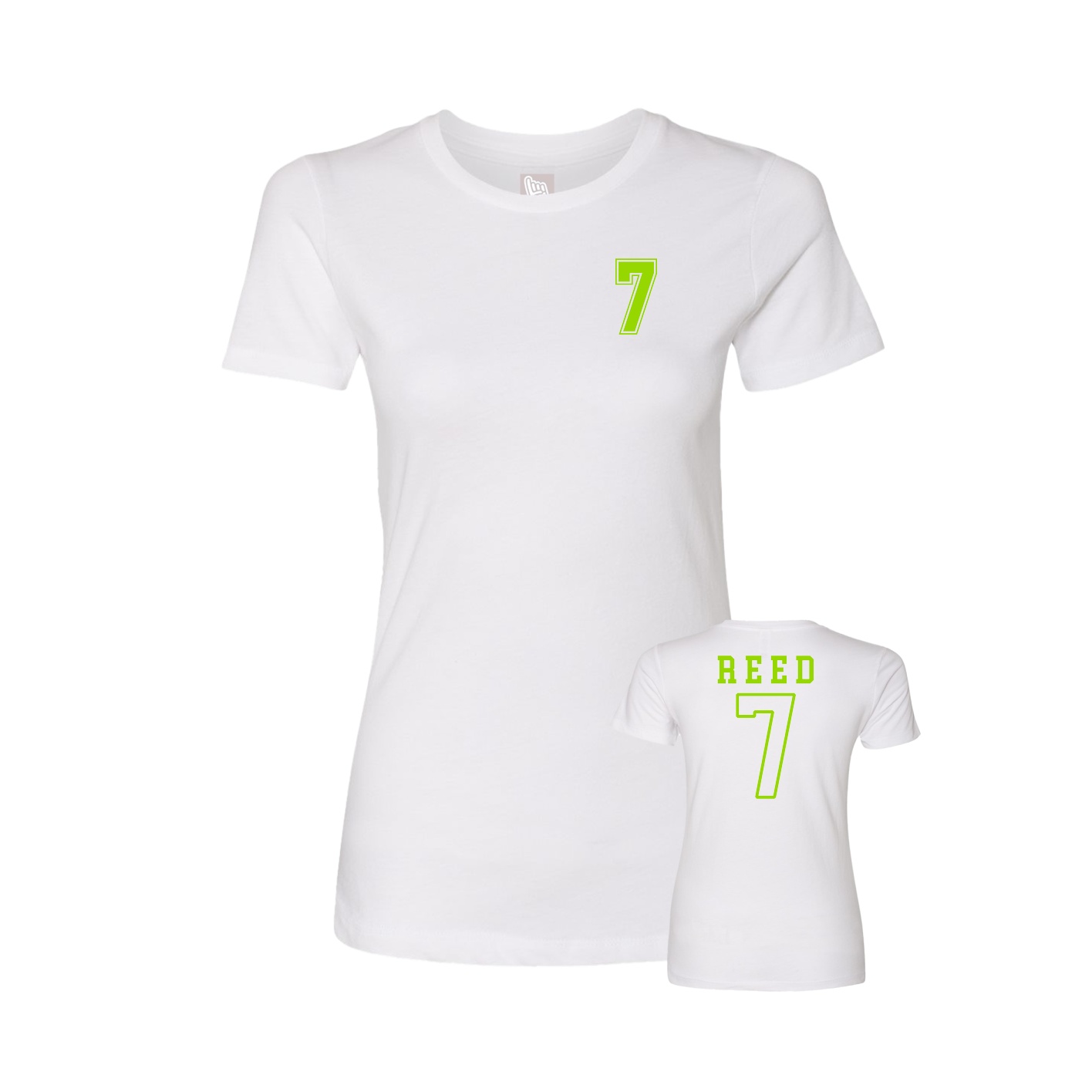 Fitted Women's Tee — Chest Back in White