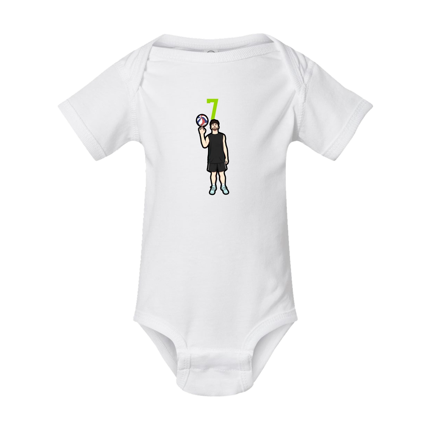 Baby Onesie — Number Top in White