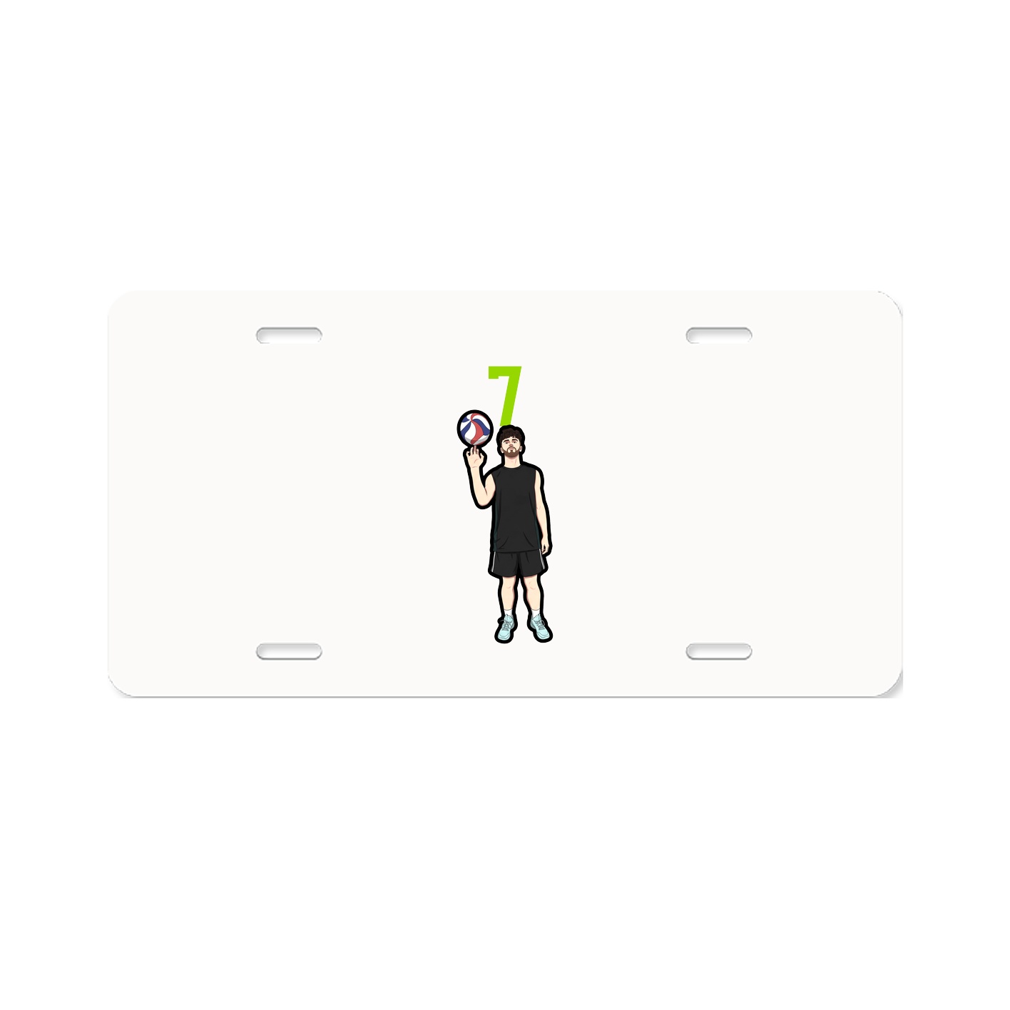 License Plate — Number Top in Classic