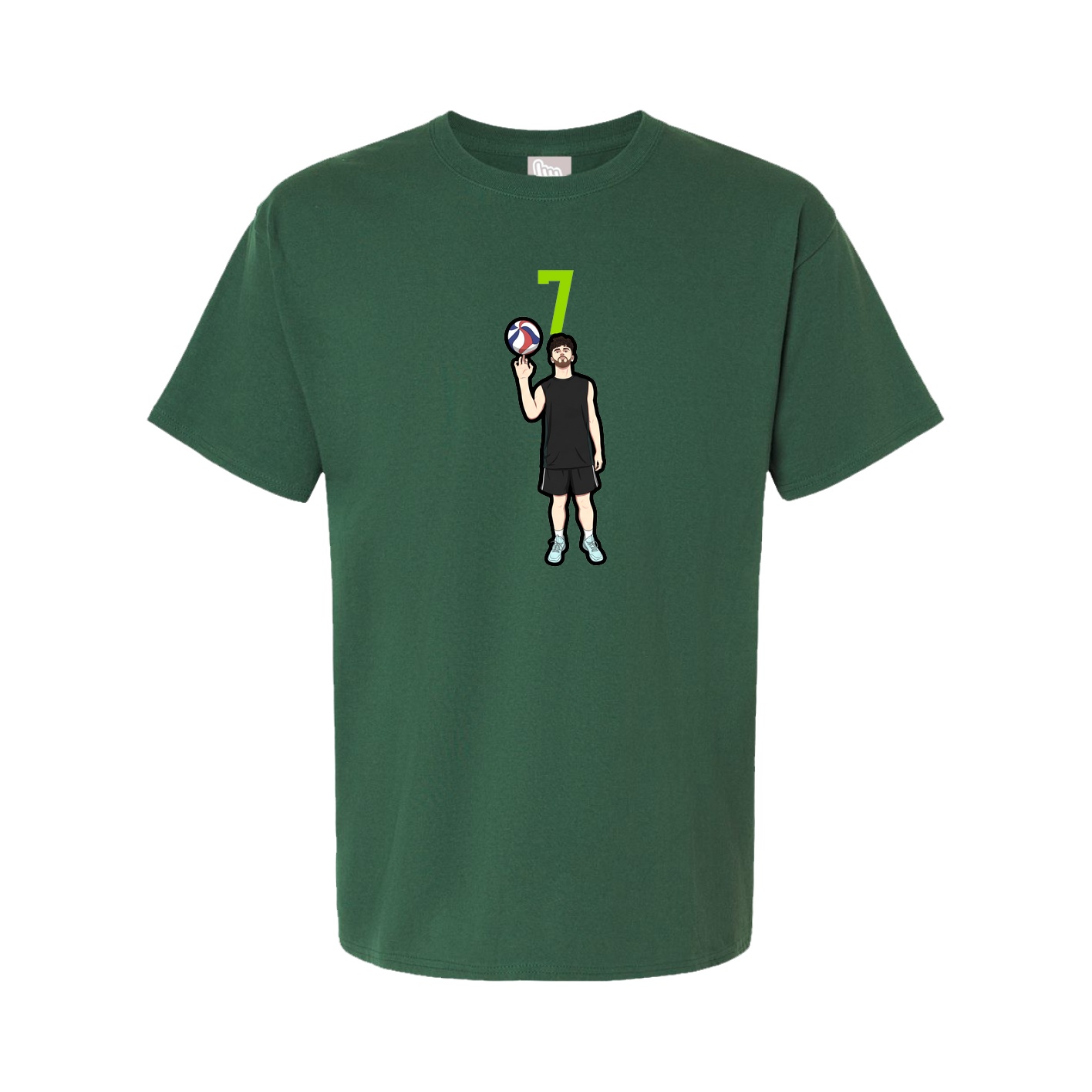 Youth Tee — Number Top in Green