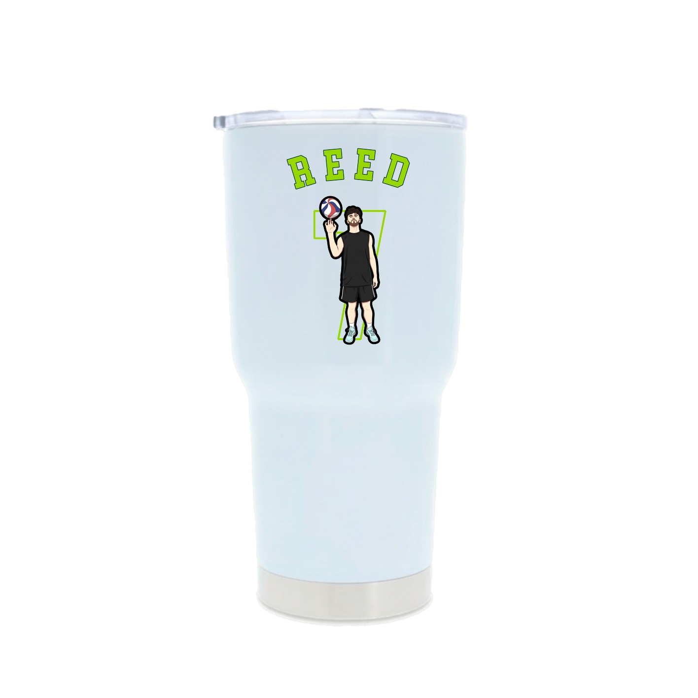 30oz Stainless Steel Tumbler — Shirsey Arch in White