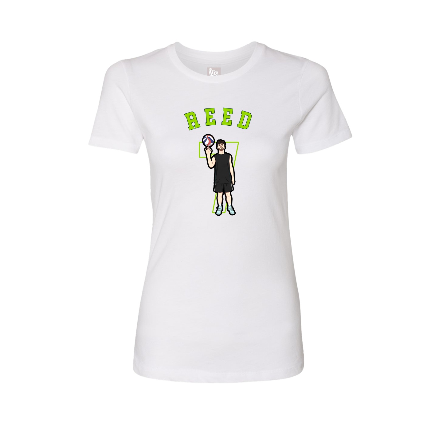 Fitted Women's Tee — Shirsey Arch in White