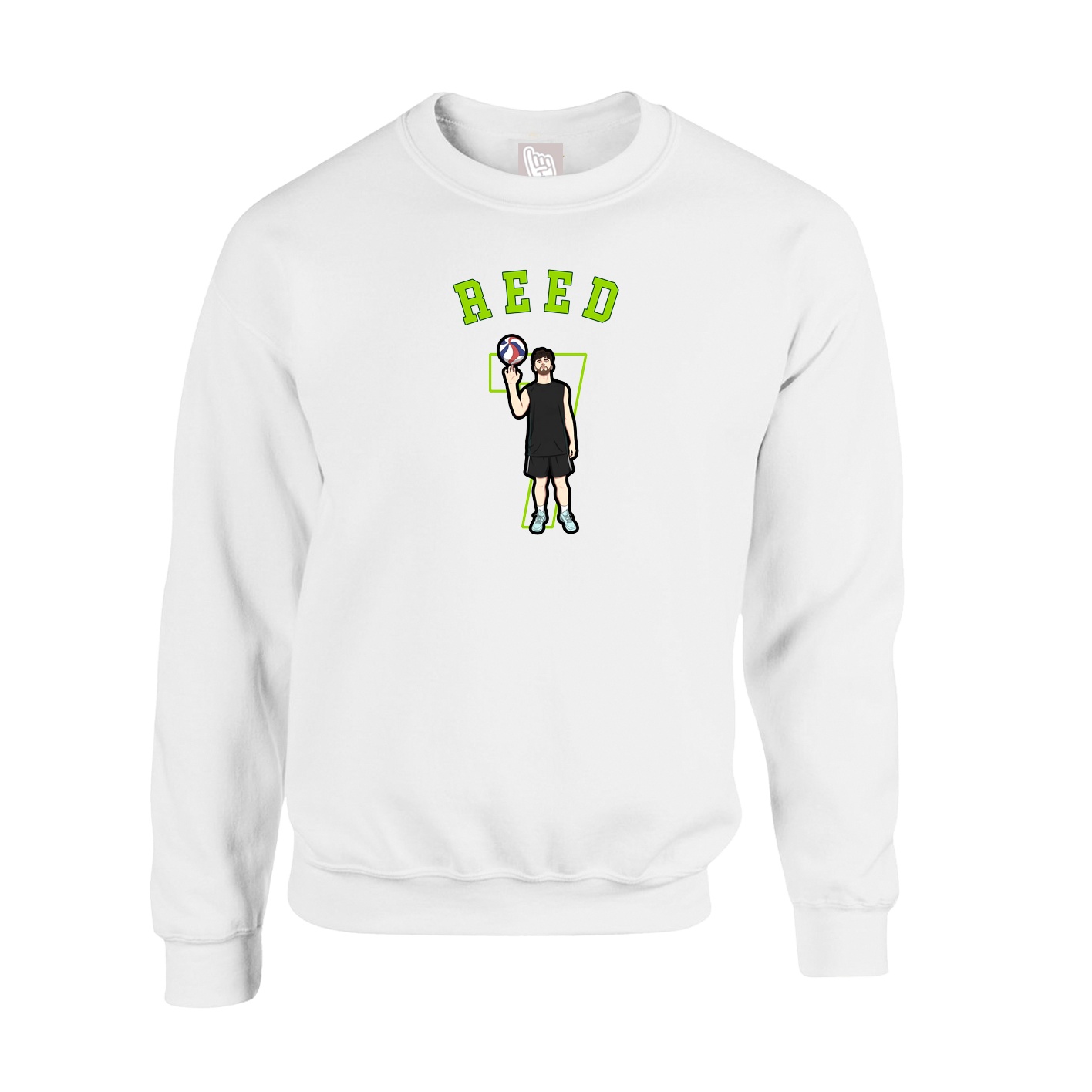 Fleece Crew — Shirsey Arch in White