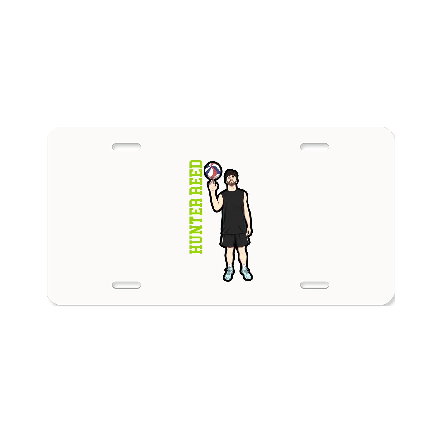 License Plate — Name Vertical in Classic