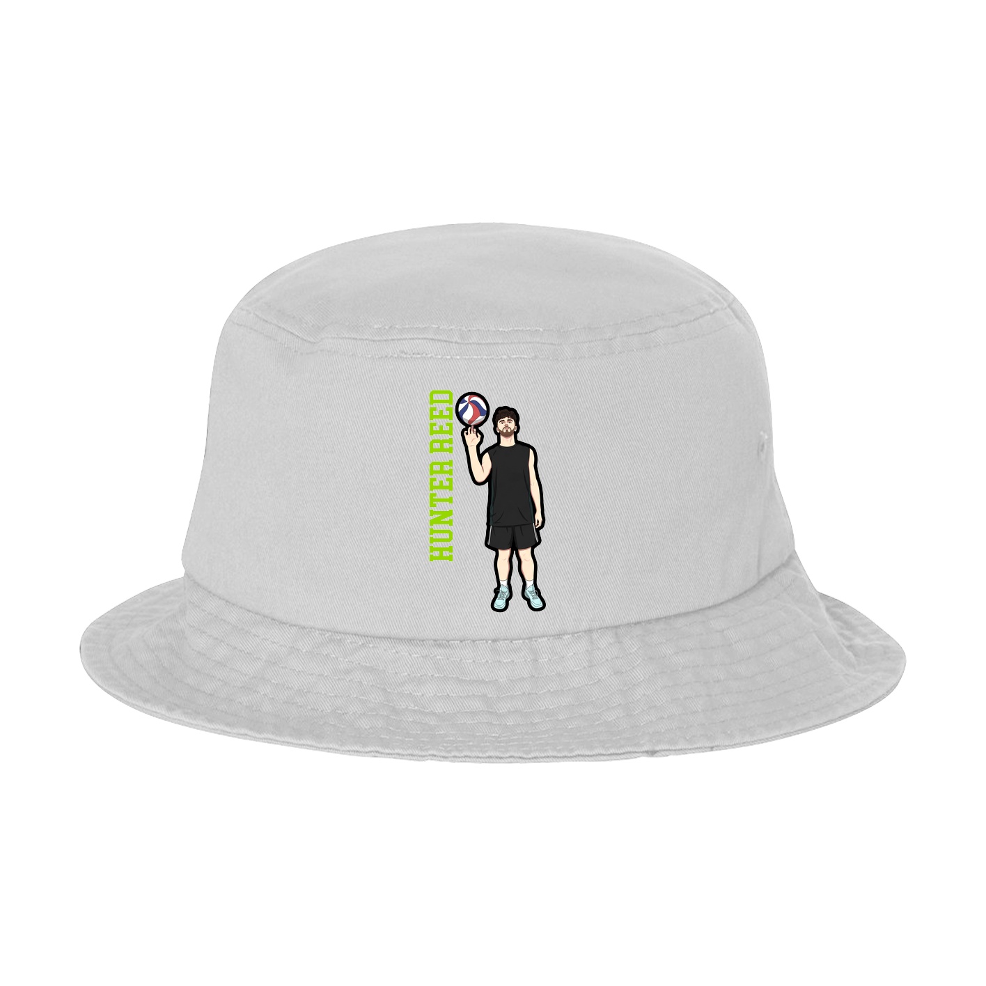 Bucket Cap — Name Vertical in White