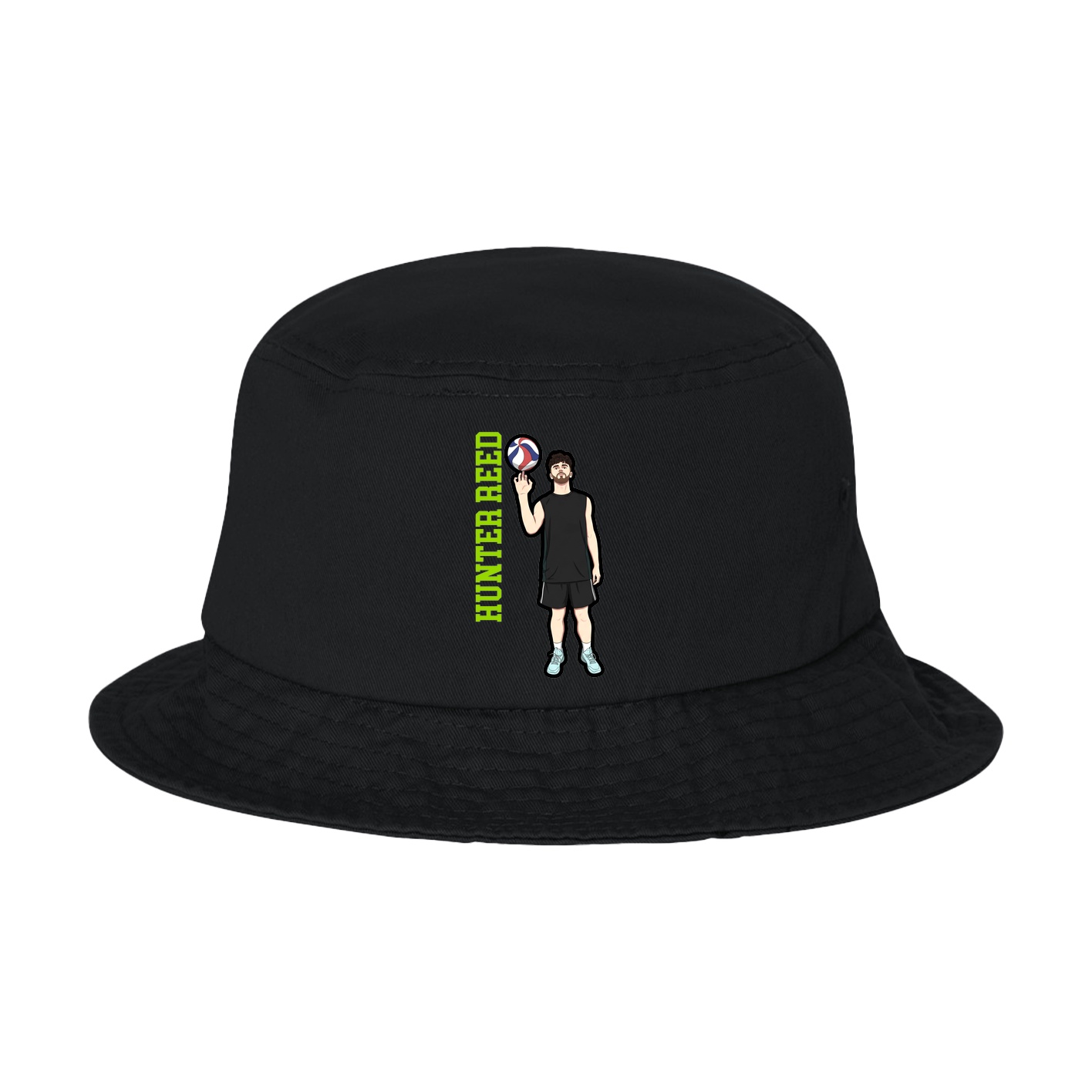 Bucket Cap — Name Vertical in Black