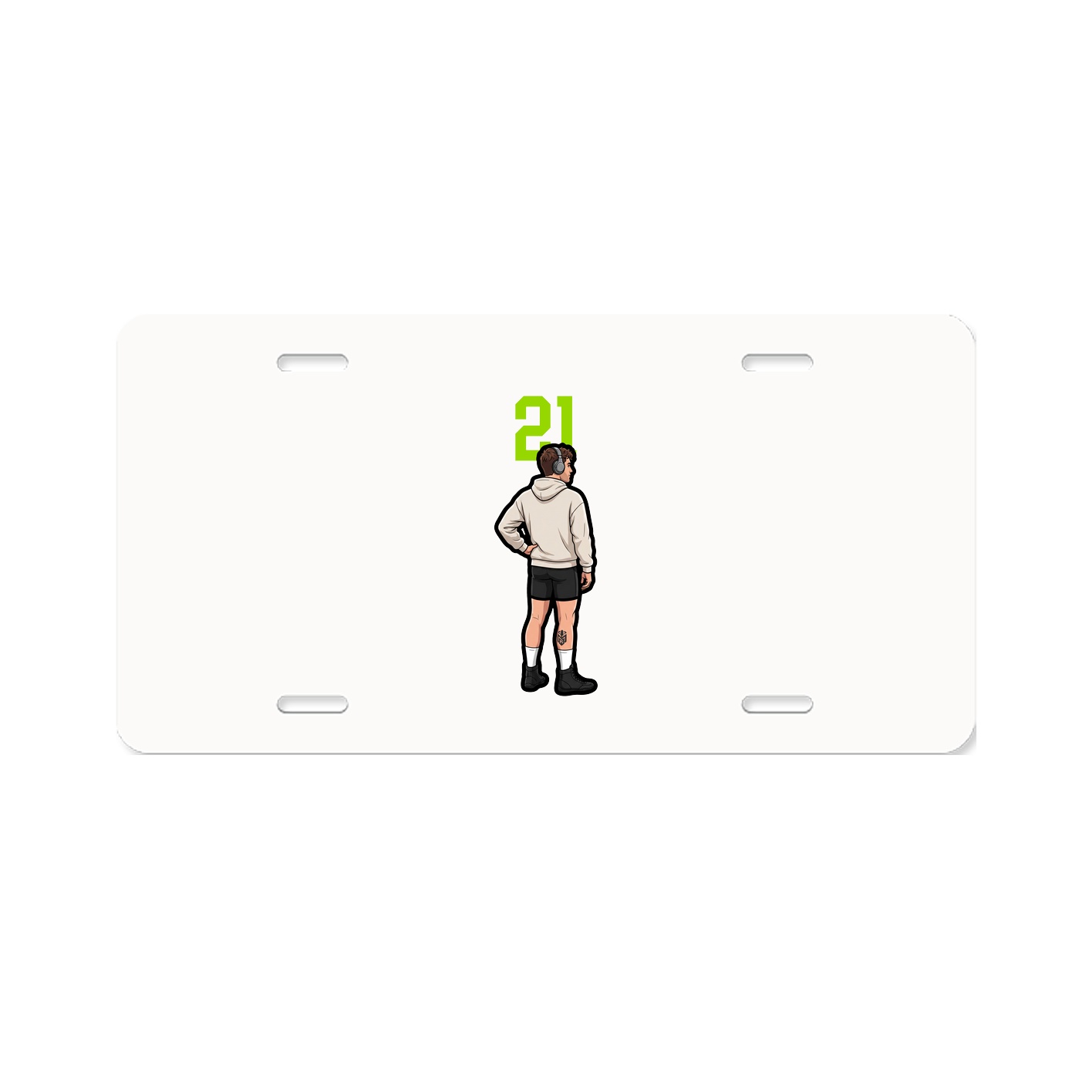 License Plate — Number Top in Classic