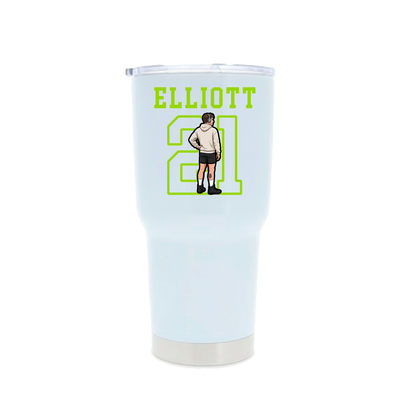 30oz Stainless Steel Tumbler — Shirsey in White