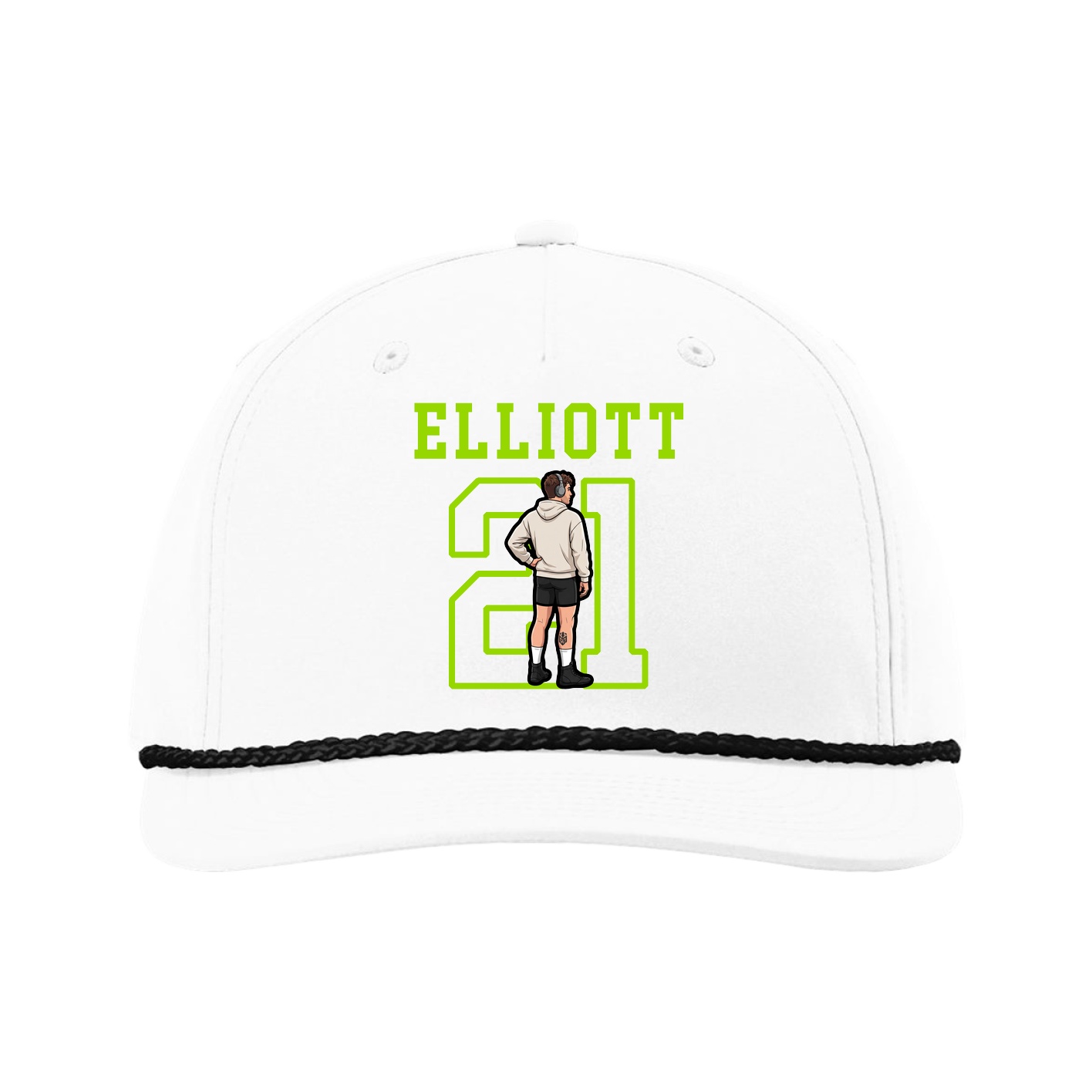 Five-Panel Classic Rope Cap — Shirsey in White