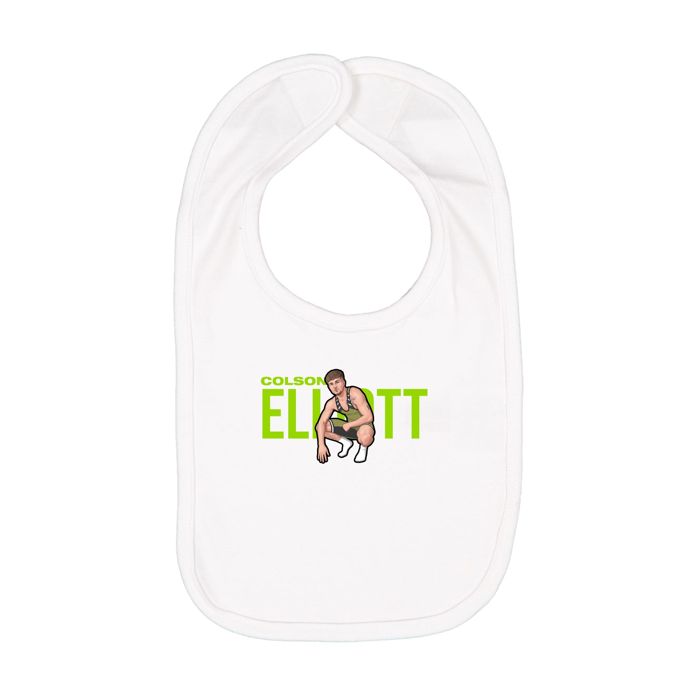 Infant Bib — Player Name in White