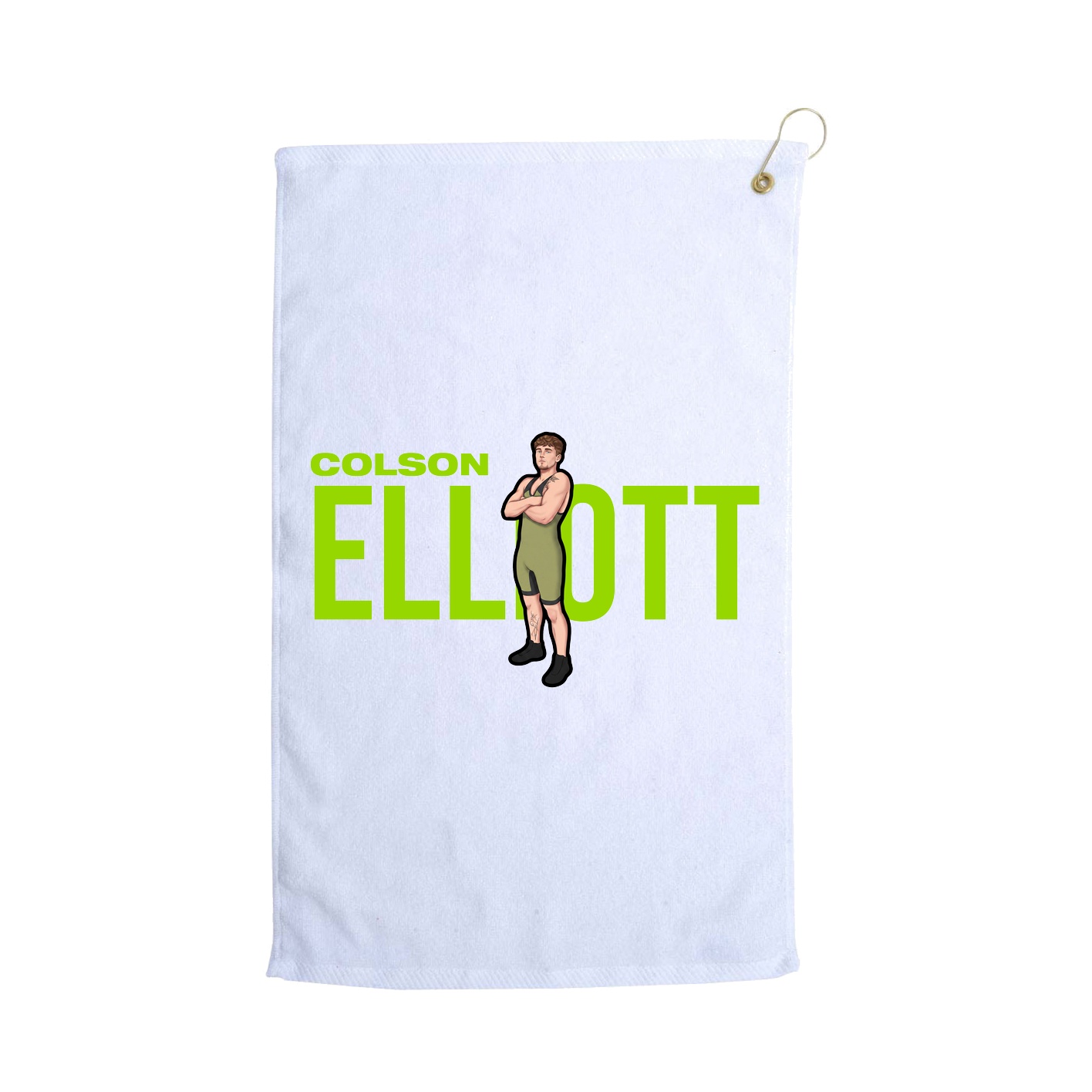 Golf Towel — Player Name in White