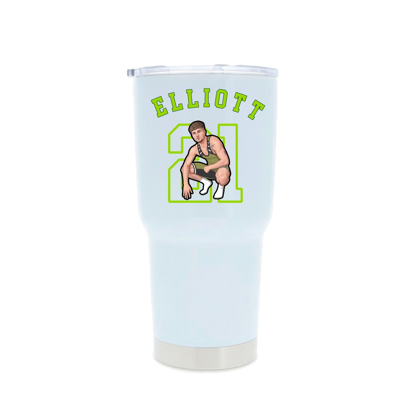 30oz Stainless Steel Tumbler — Shirsey Arch in White
