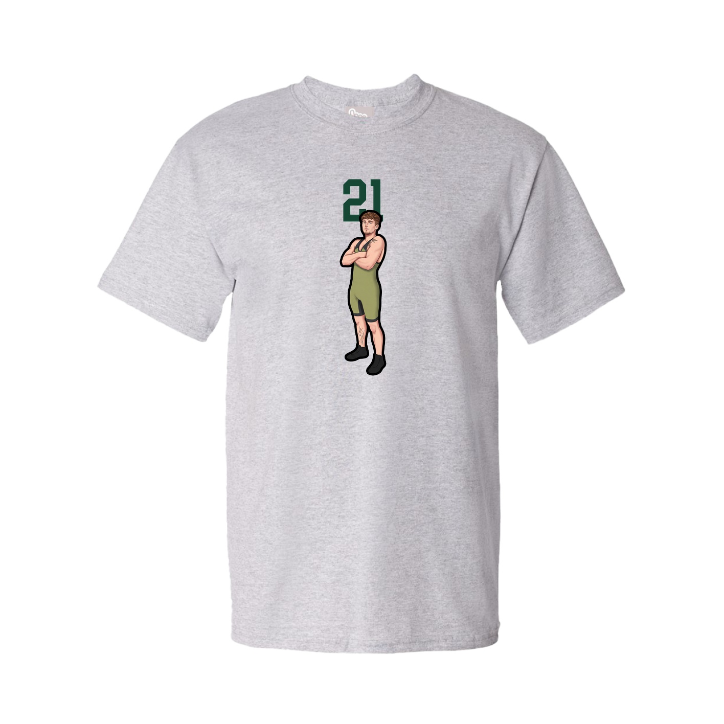 Youth Tee — Number Top in Grey