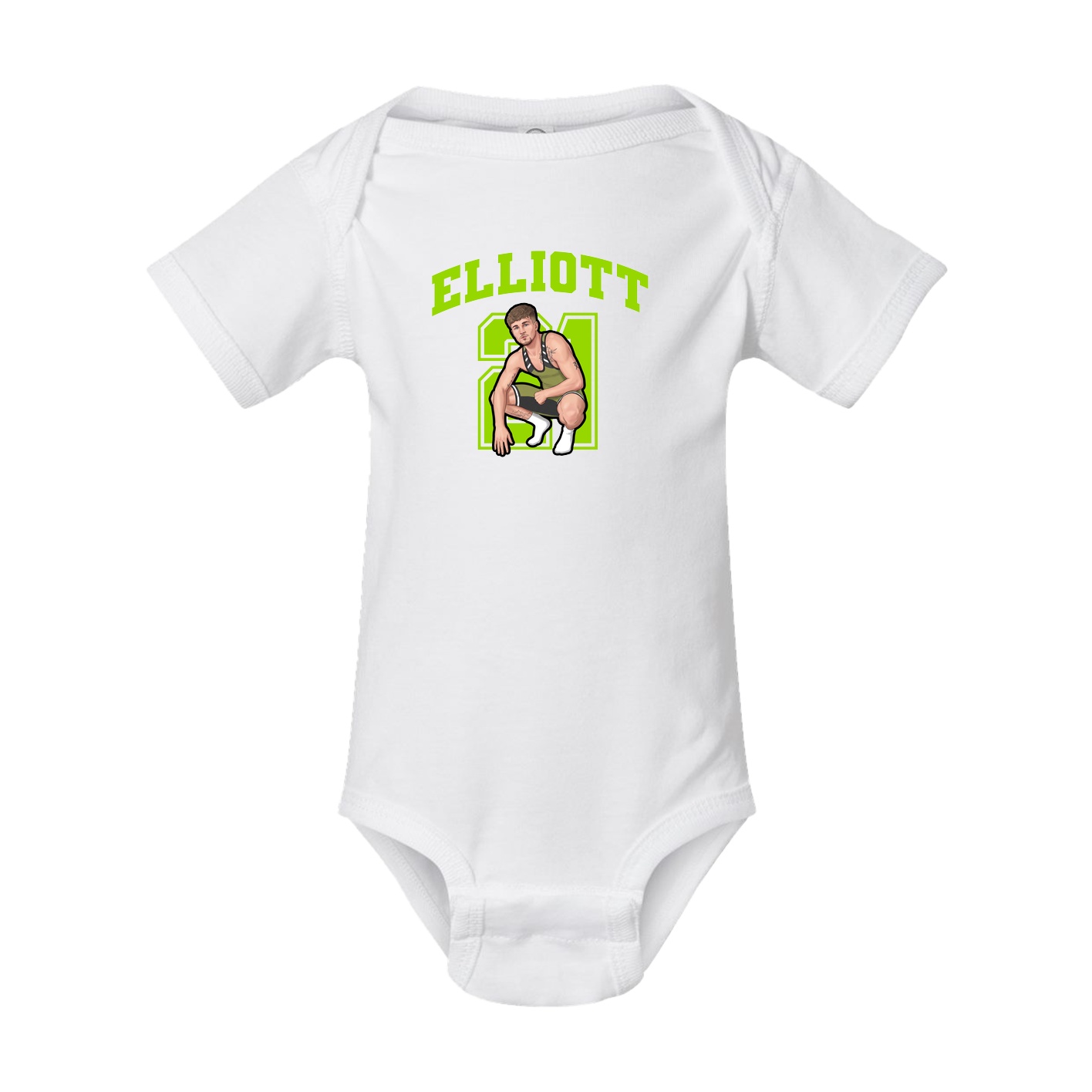Baby Onesie — Number in White