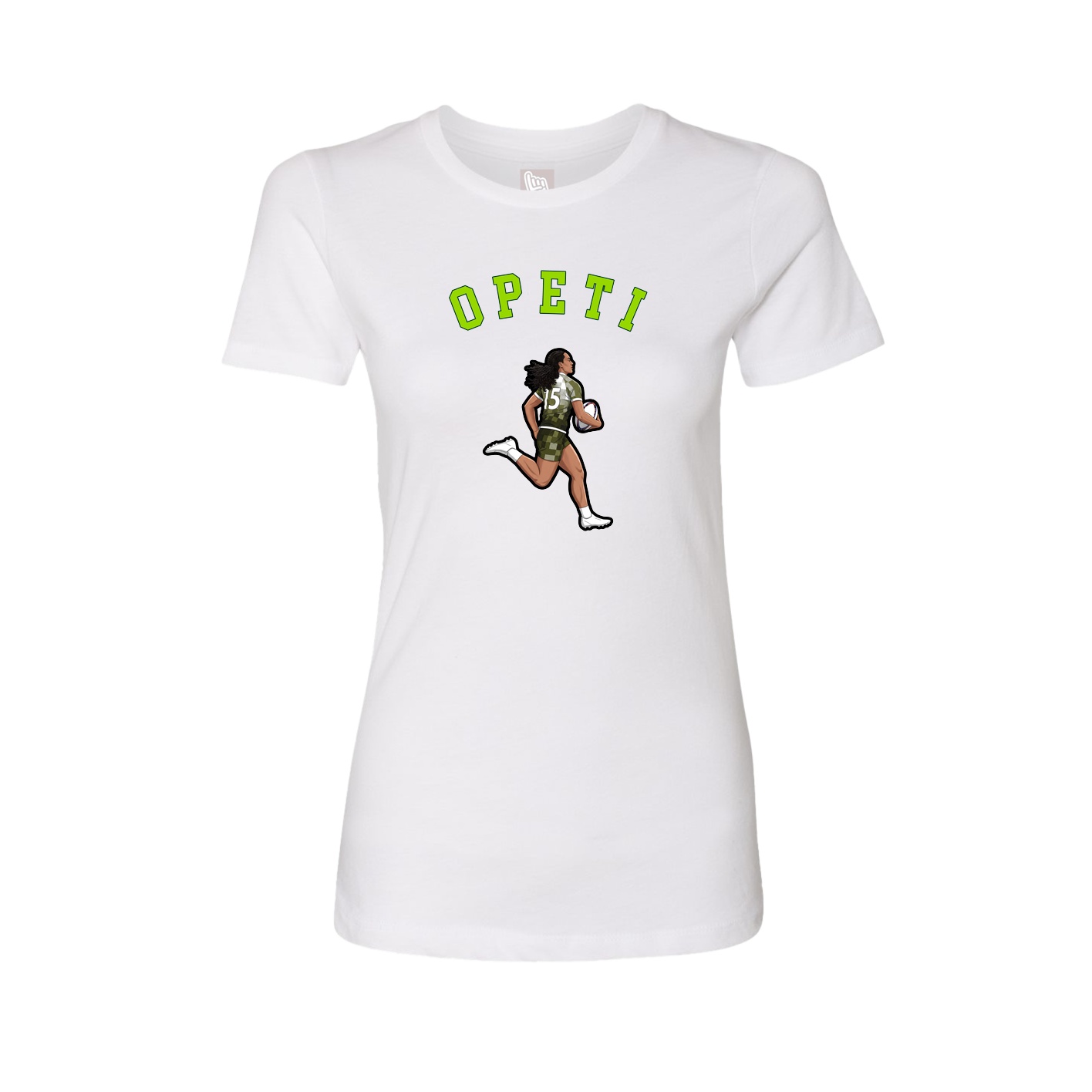 Fitted Women's Tee — Shirsey Arch in White