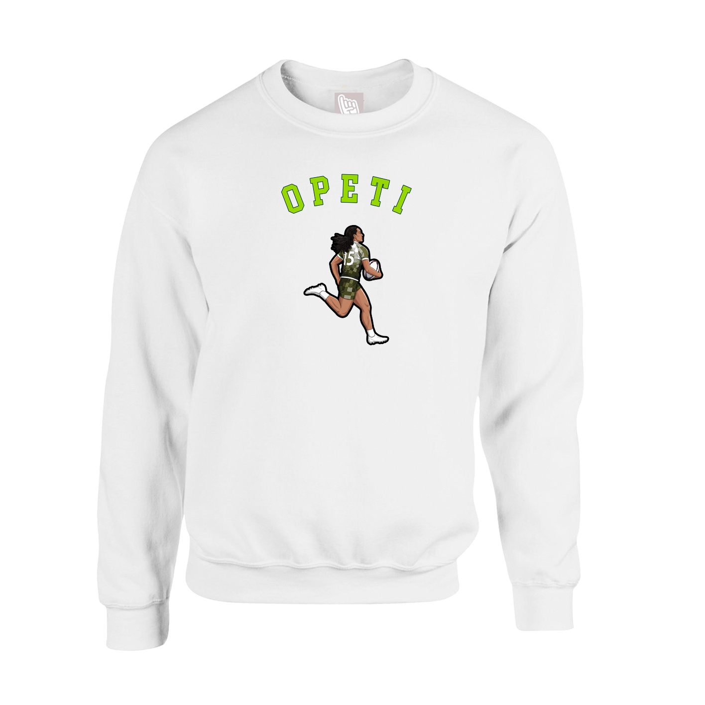 Fleece Crew — Shirsey Arch in White