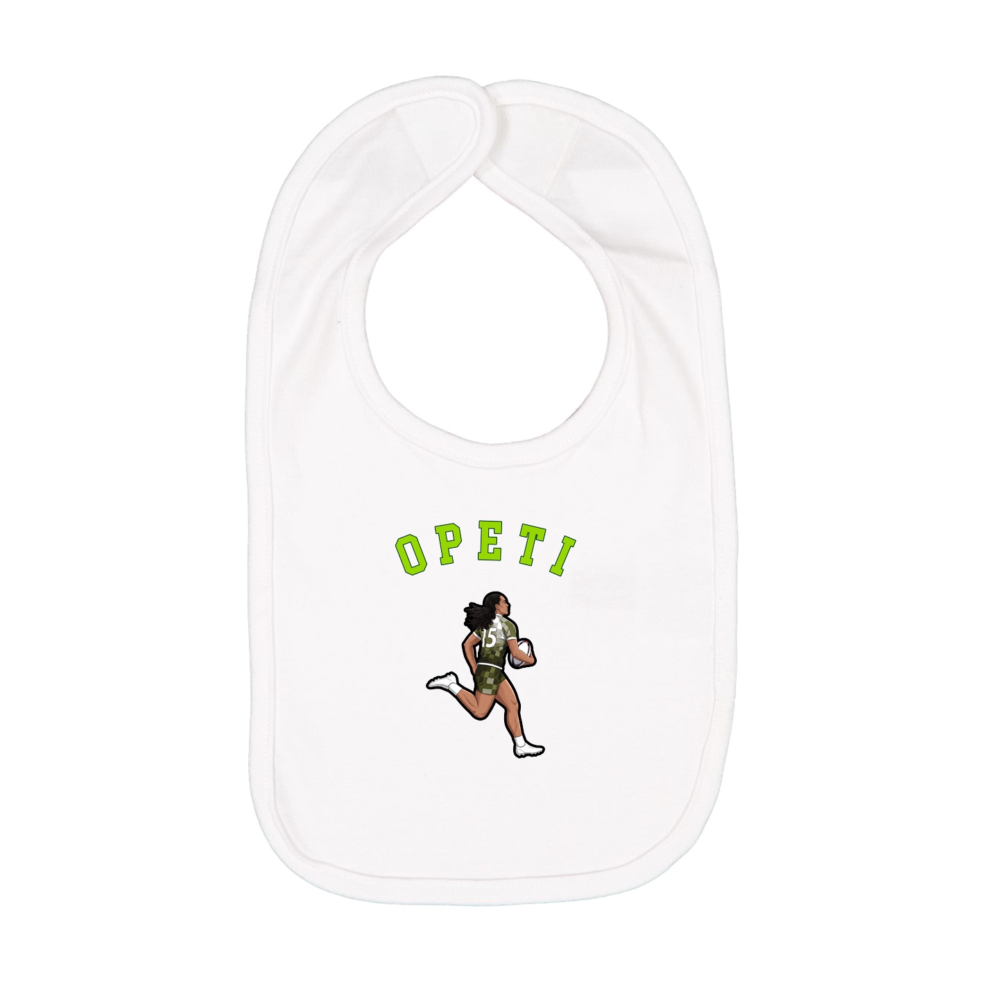 Infant Bib — Shirsey Arch in White
