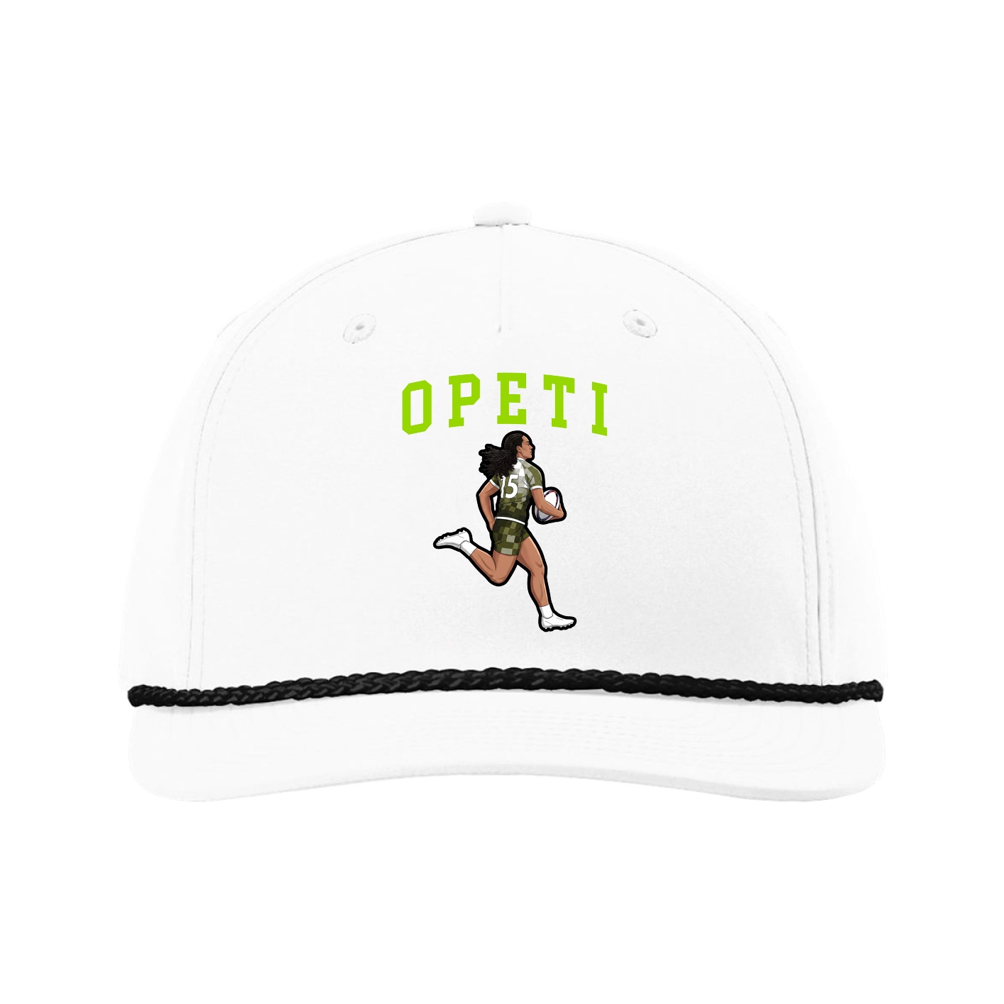 Five-Panel Classic Rope Cap — Shirsey in White