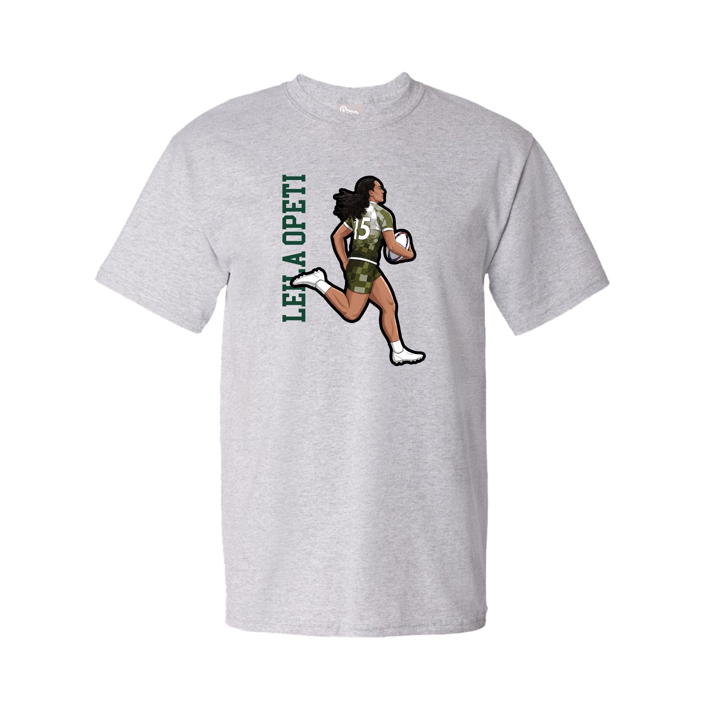 Tee — Name Vertical in Grey