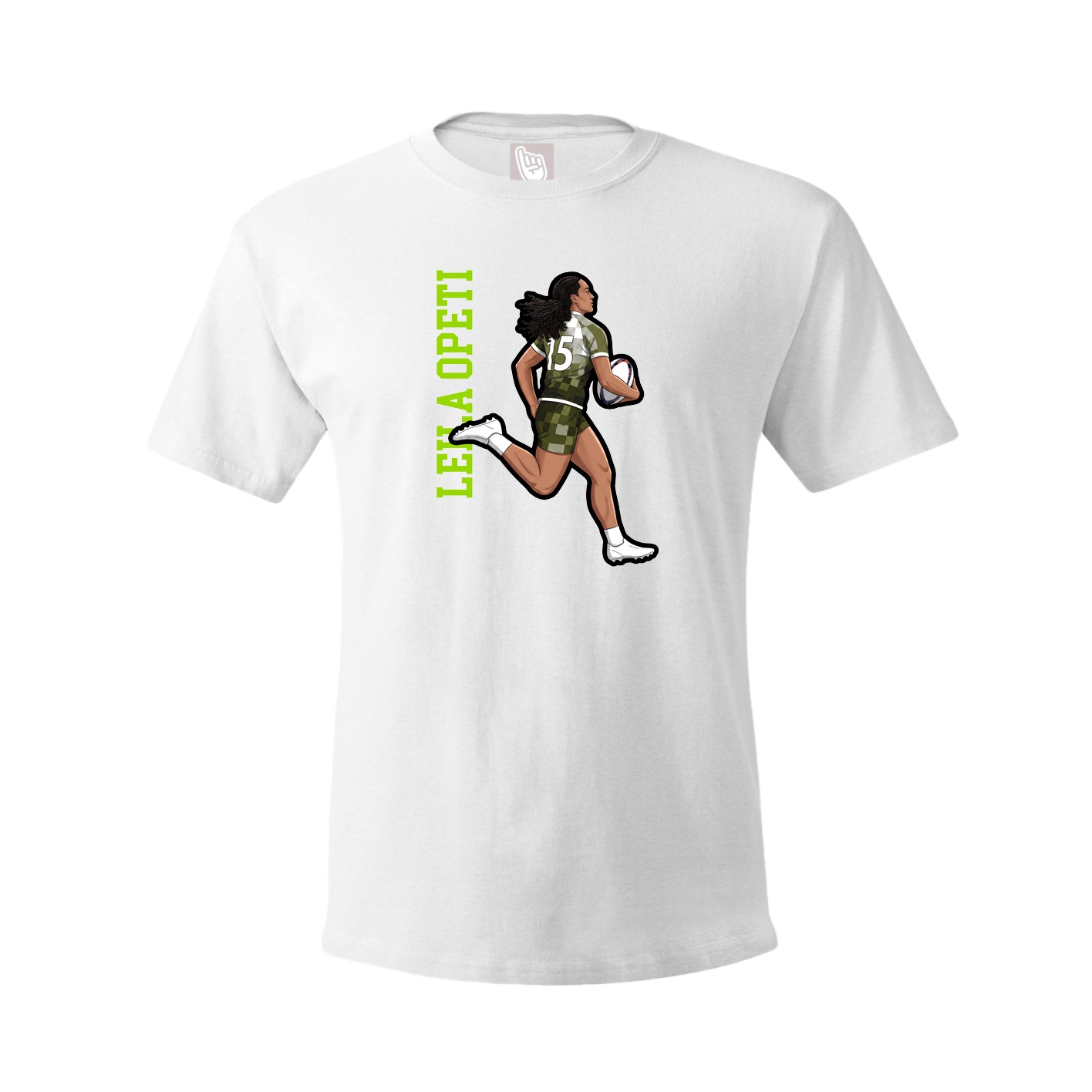 Tee — Name Vertical in White