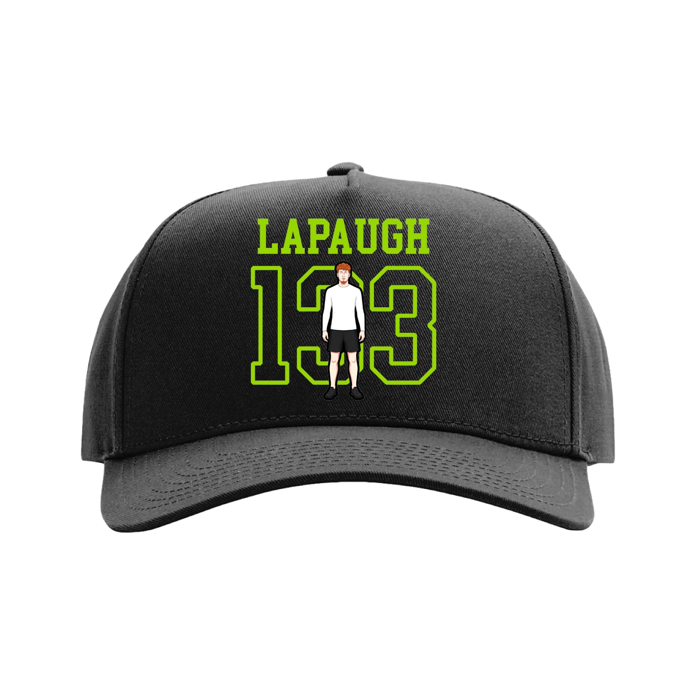 Full Fabric Five-Panel Champ Cap — Shirsey in Black