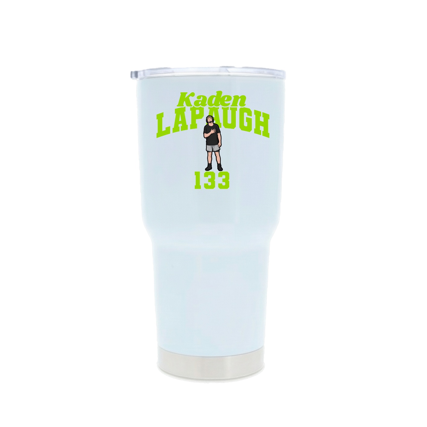 30oz Stainless Steel Tumbler — Signature Arch in White