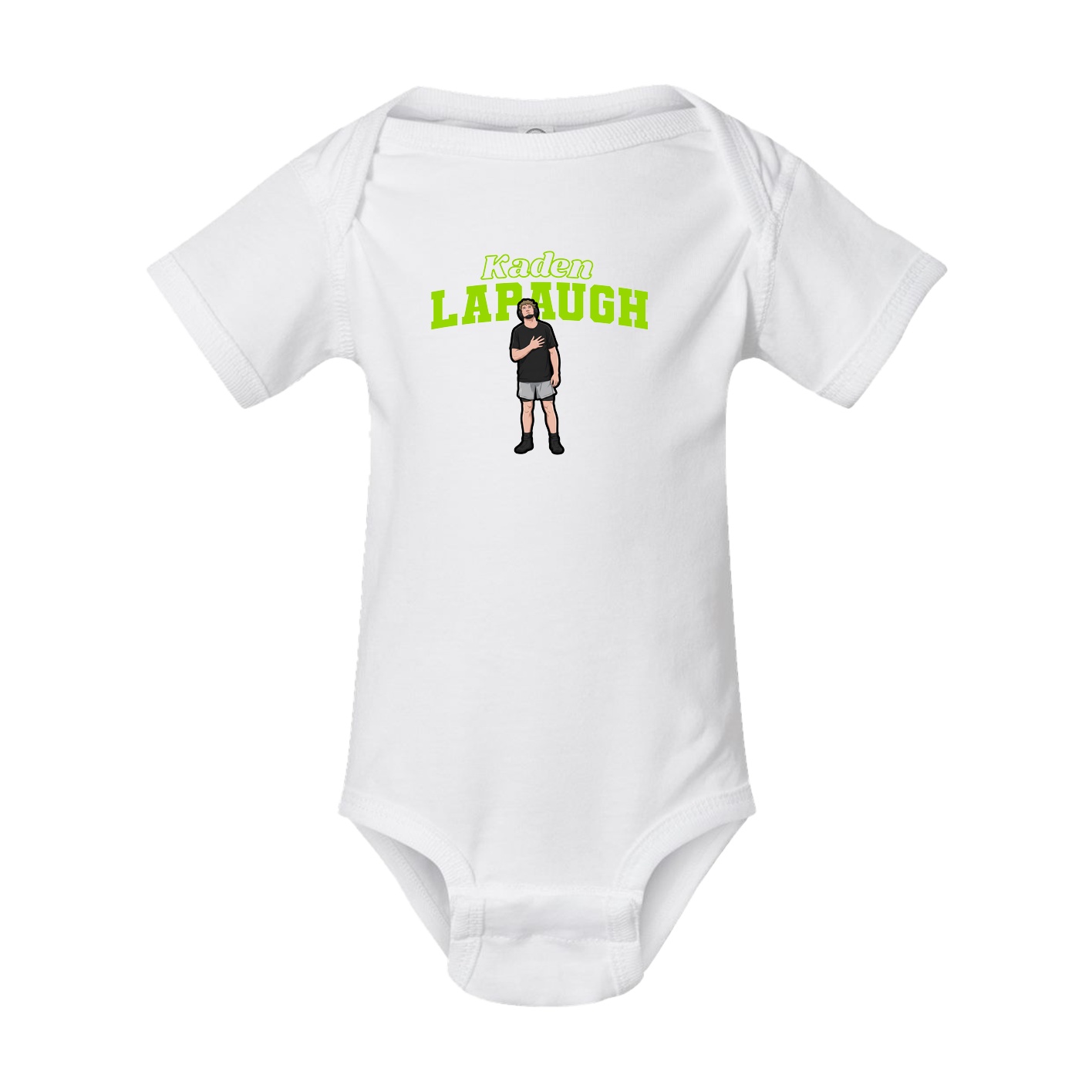 Baby Onesie — Name Arch in White