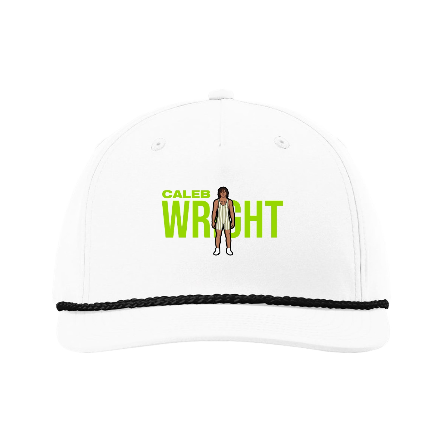 Five-Panel Classic Rope Cap — Player Name in White