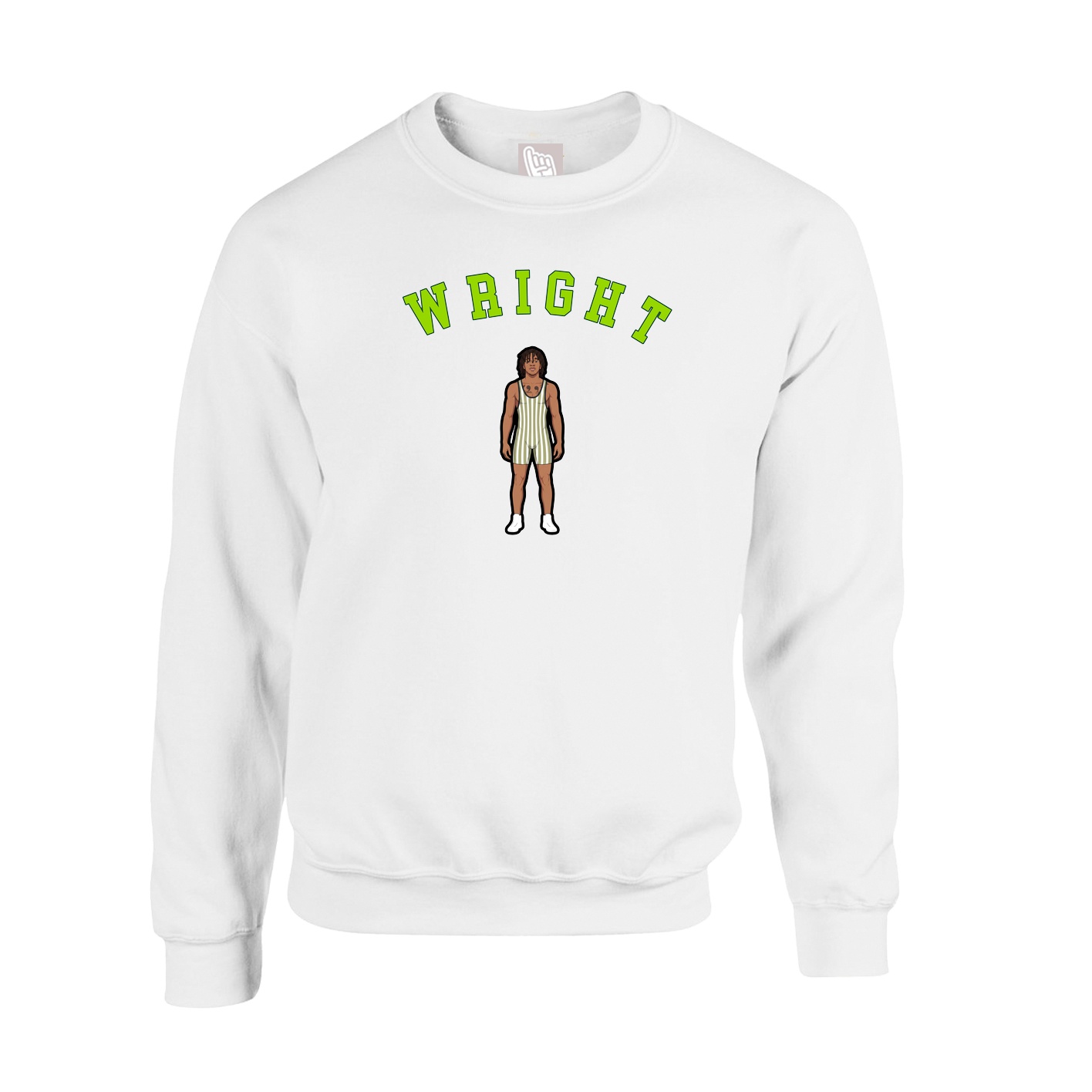 Fleece Crew — Shirsey Arch in White