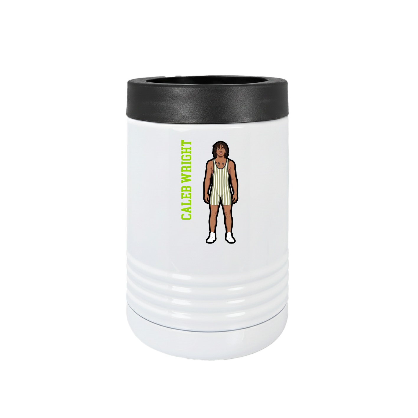 Beverage Holder — Name Vertical in White
