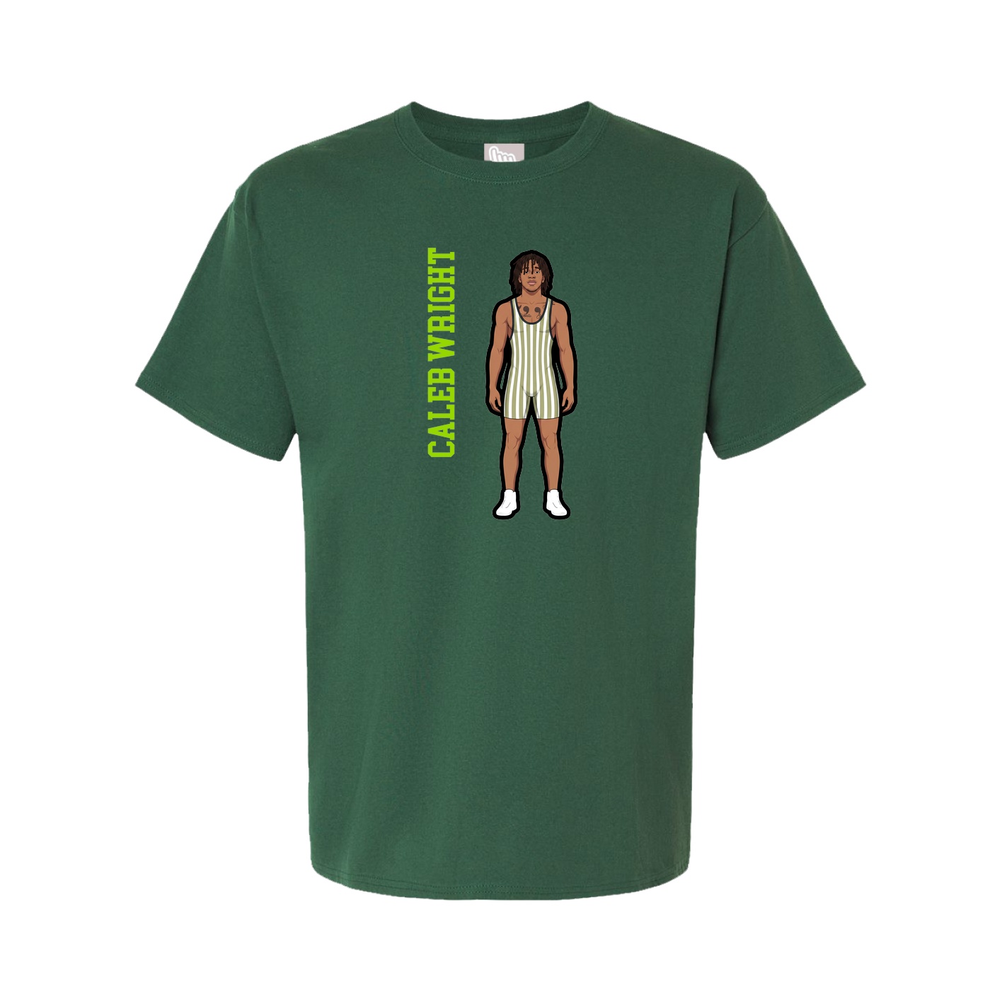 Tee — Name Vertical in Green