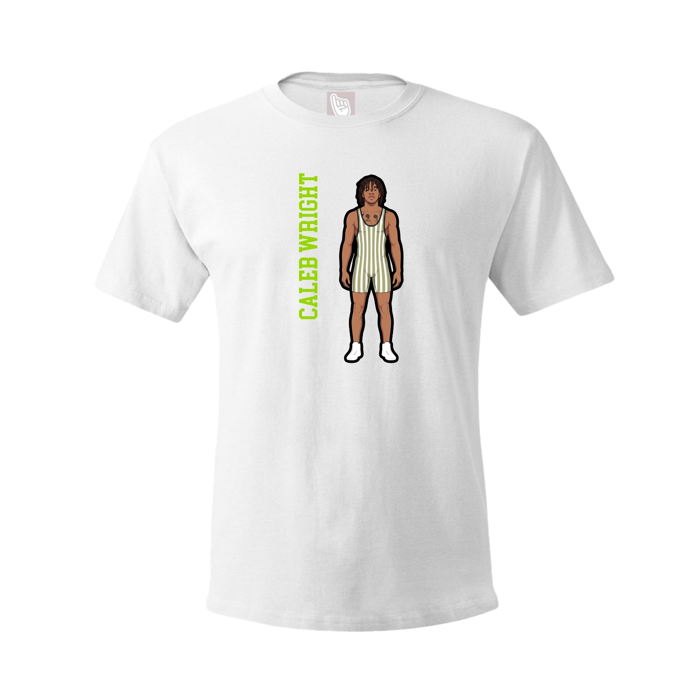 Youth Tee — Name Vertical in White