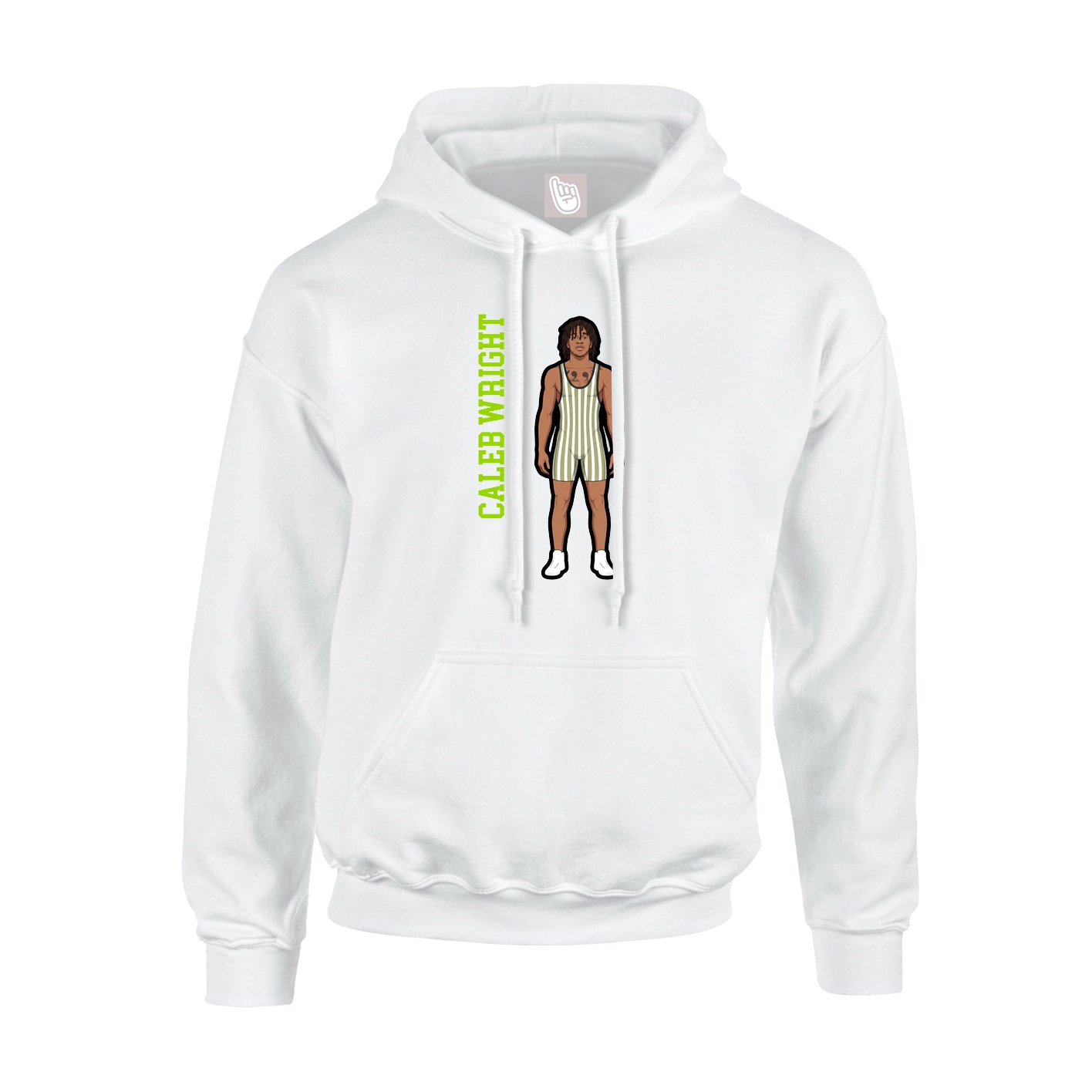 Youth Hoodie — Name Vertical in White
