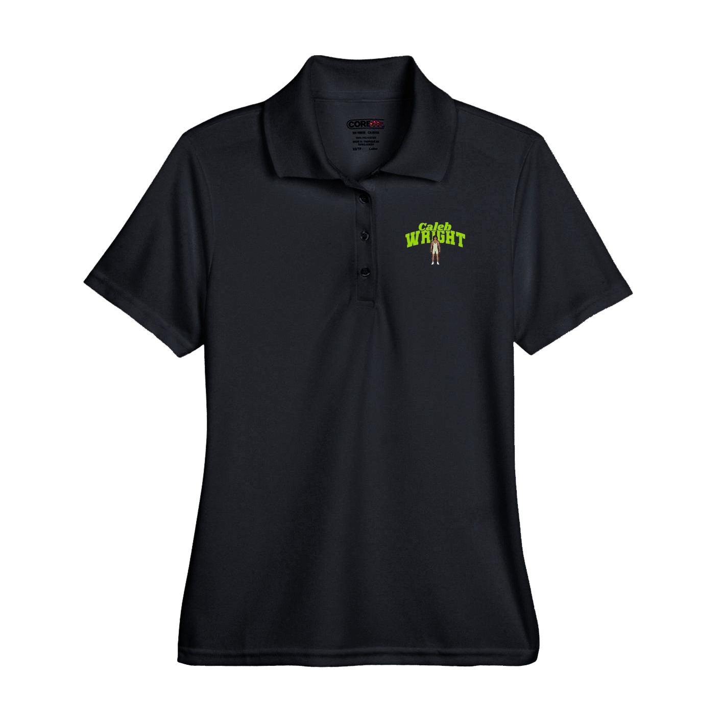 Performance Polo — Signature Arch in Black