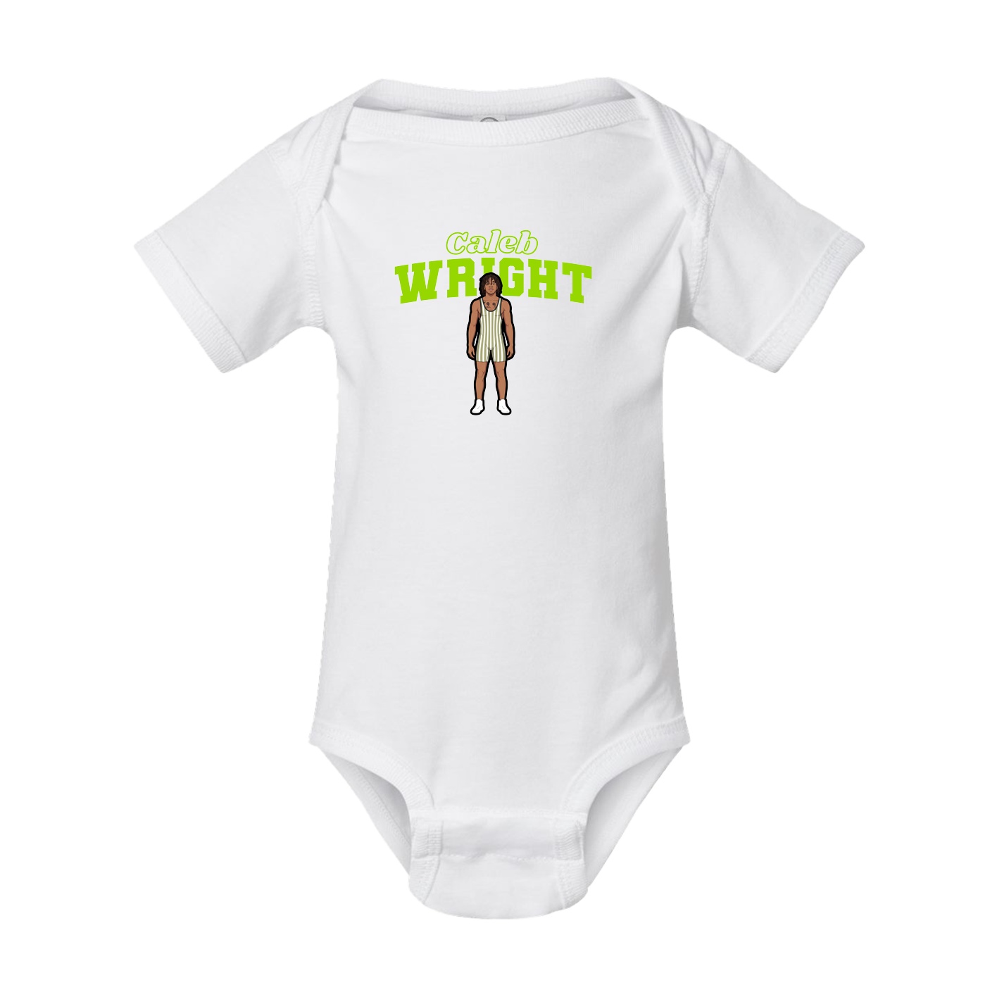 Baby Onesie — Name Arch in White