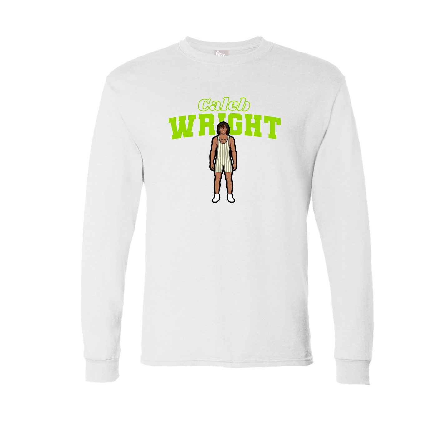 Long Sleeve Tee — Name Arch in White