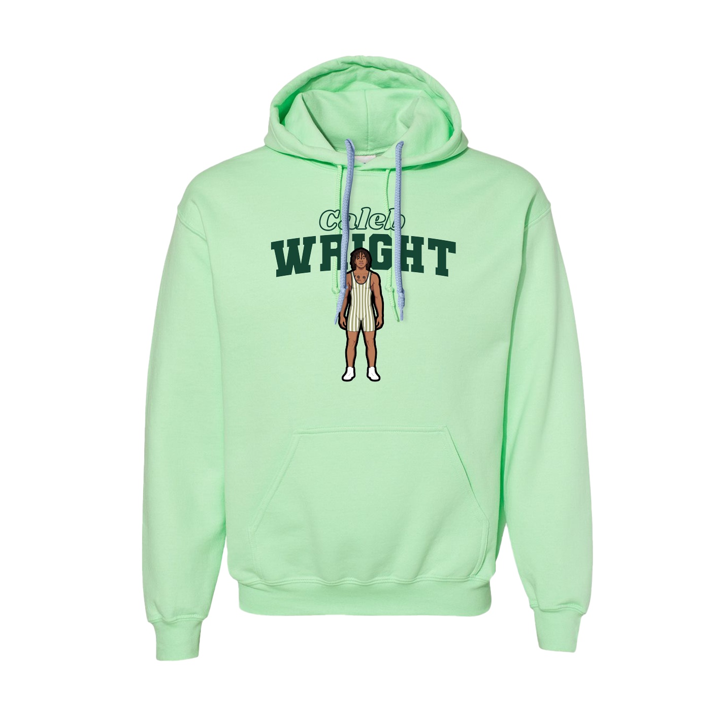 Hoodie — Name Arch in Green