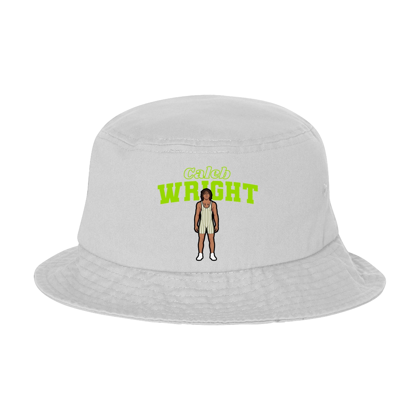 Bucket Cap — Name Arch in White
