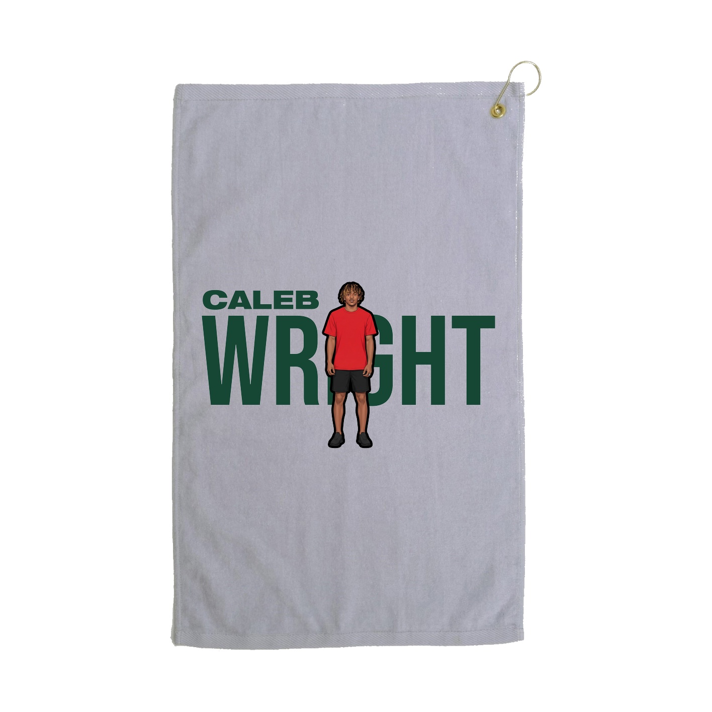 Golf Towel — Player Name in Grey