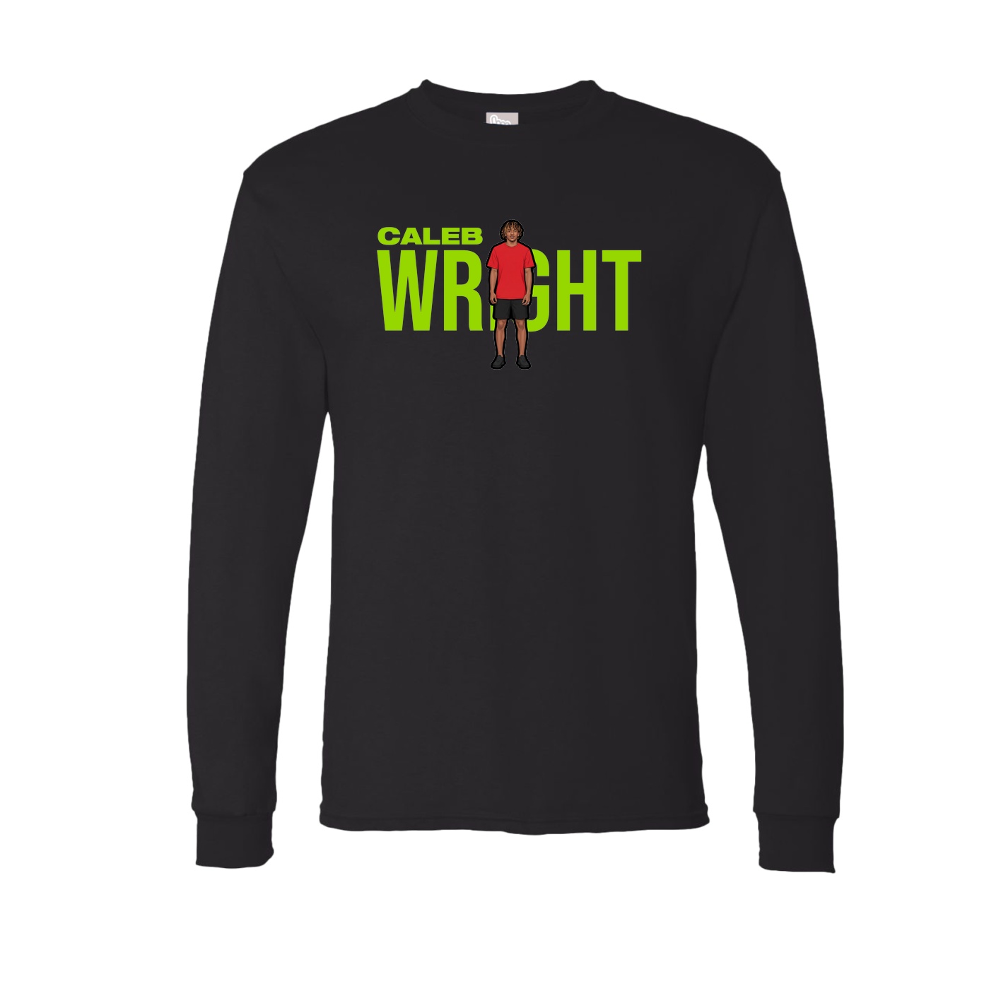 Long Sleeve Tee — Player Name in Black
