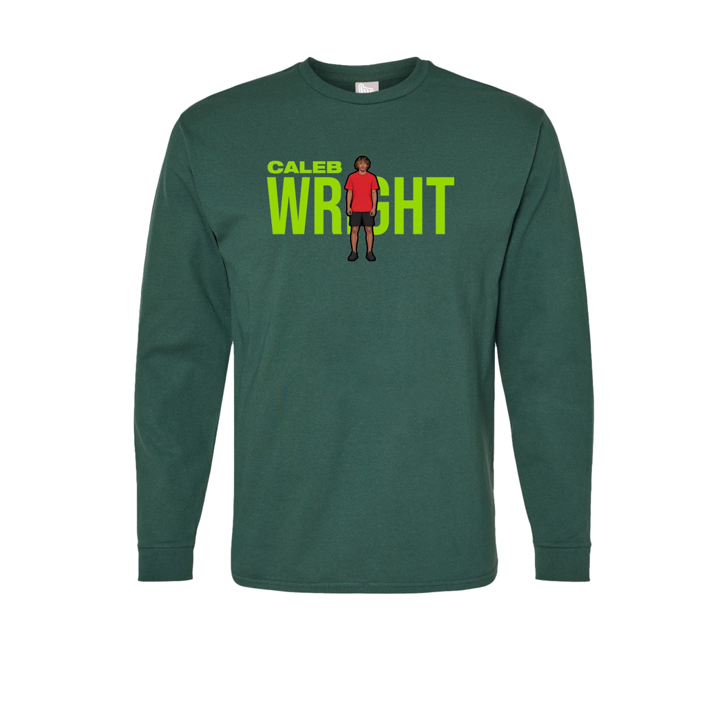 Long Sleeve Tee — Player Name in Green