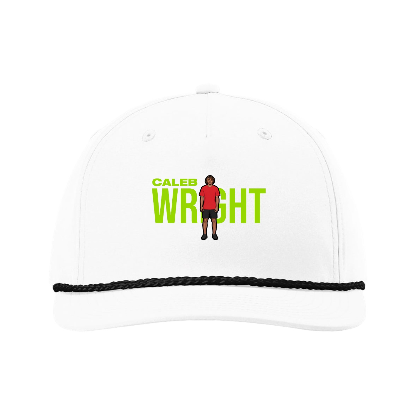 Five-Panel Classic Rope Cap — Player Name in White