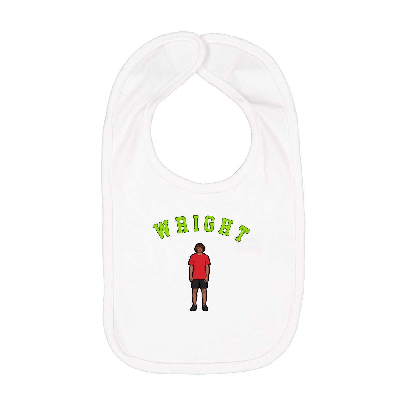 Infant Bib — Shirsey Arch in White